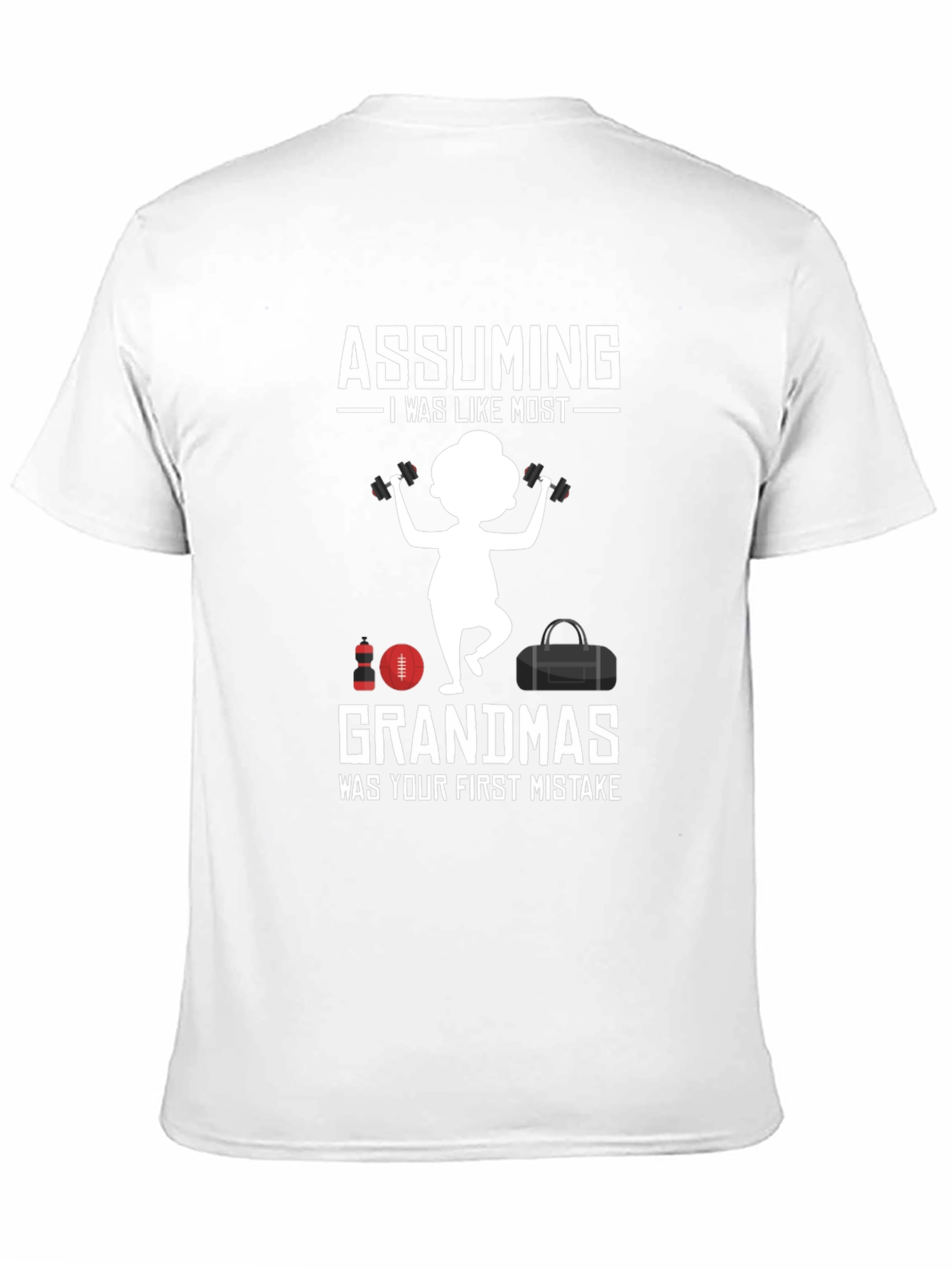 Black Funny Grandma Workout T-Shirt view 11