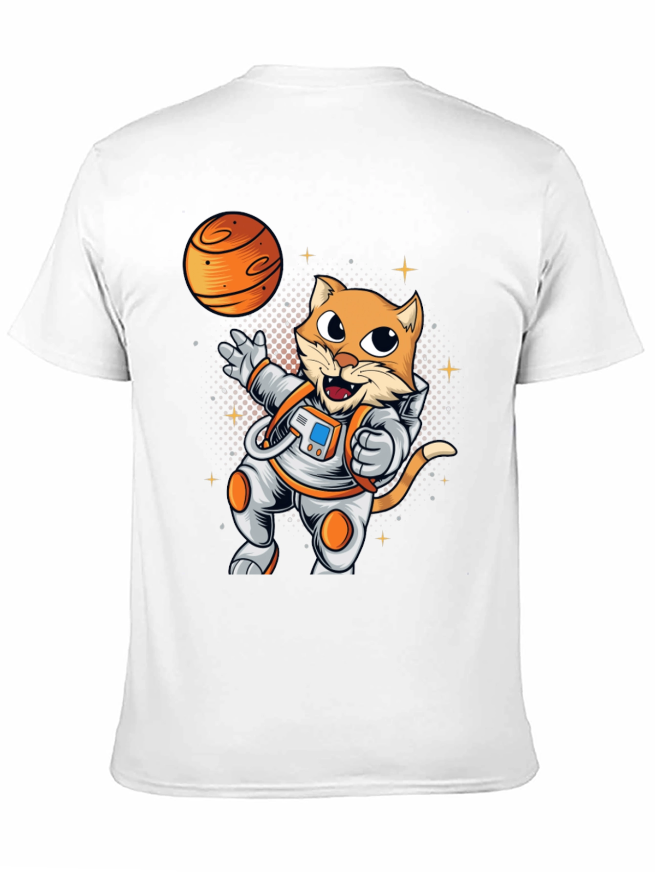 Black Cat Astronaut Black T-Shirt view 11