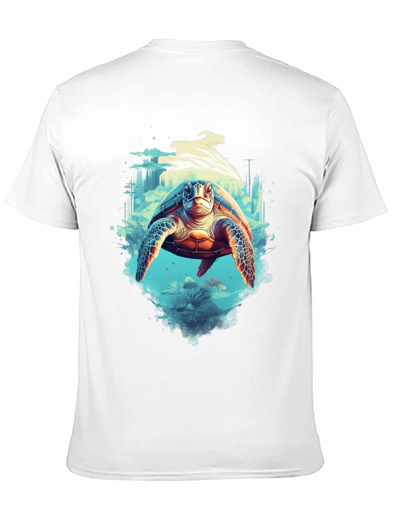 Black Sea Turtle Graphic Tee - Ocean Life Shirt view 11