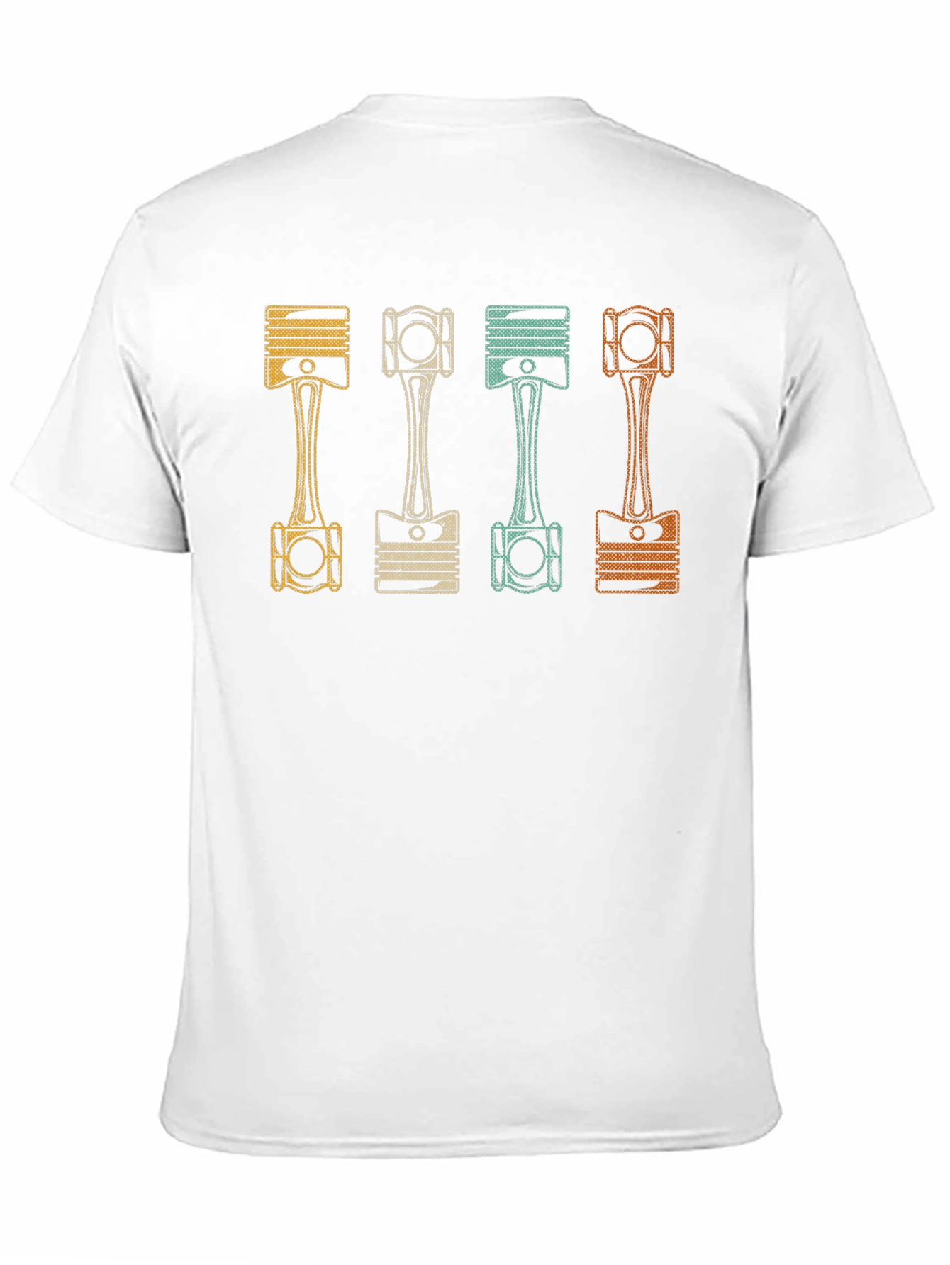 Black Retro Engine Pistons Graphic Tee - Black view 11