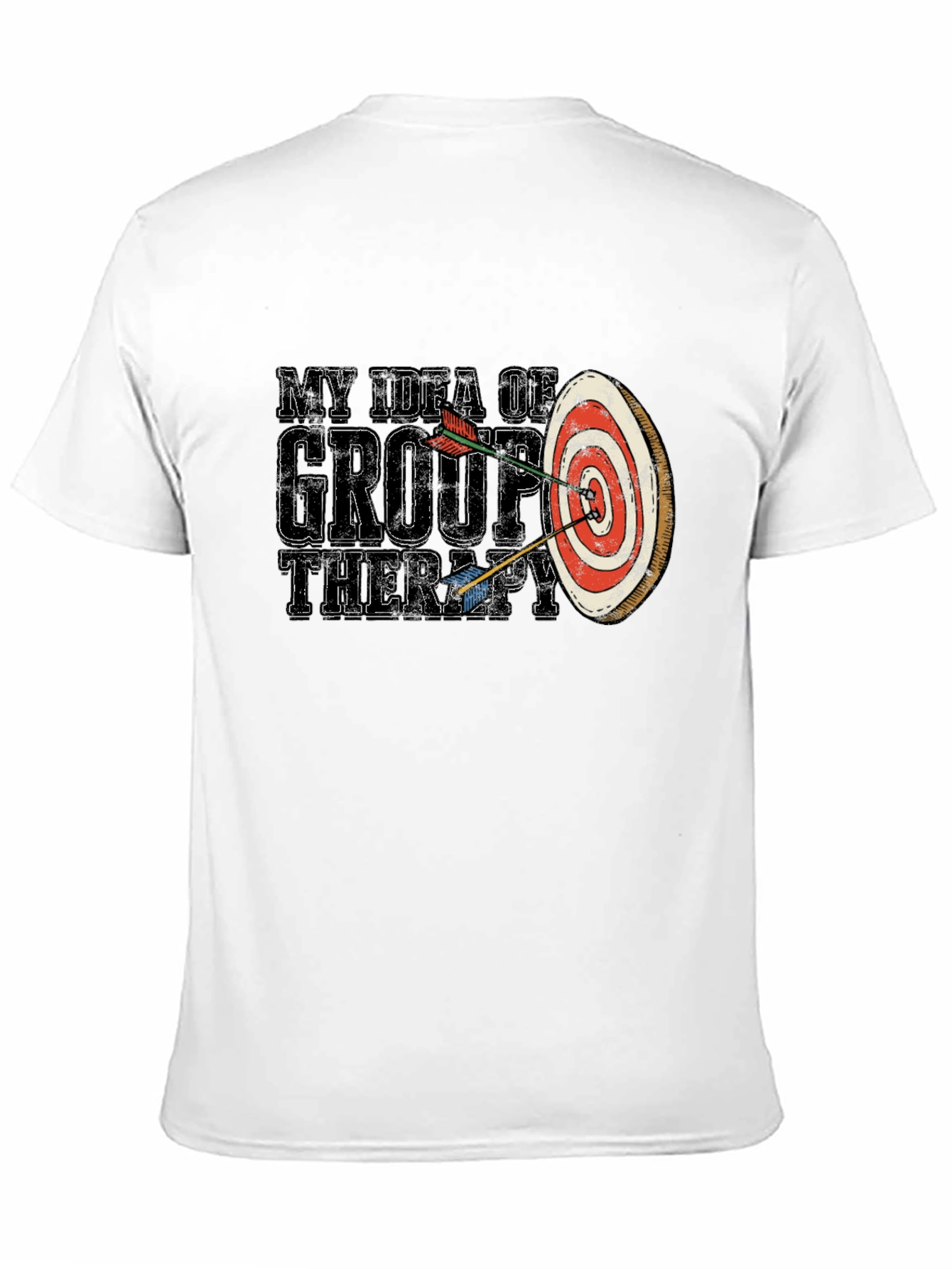 Black My Idea of Group Therapy T-Shirt Funny Archery view 11