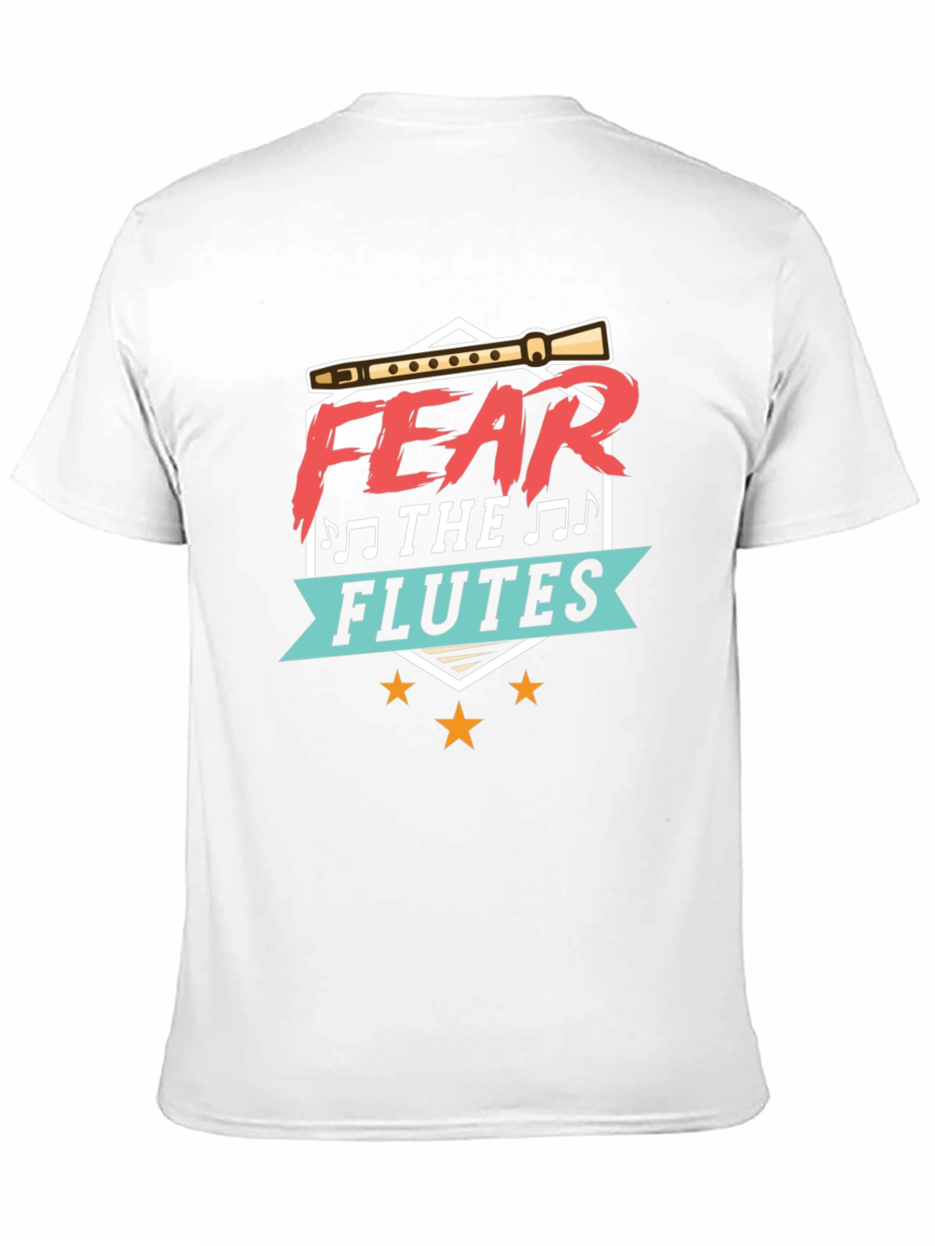 Black Fear The Flutes Funny Music T-Shirt view 11