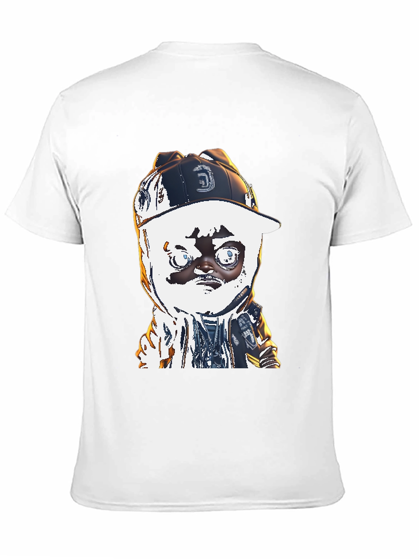 Black Cartoon Character Black T-Shirt view 11