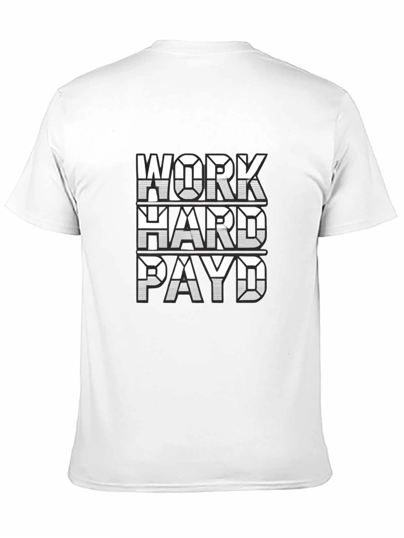 Black Work Hard Payd Graphic Tee - Black Casual T-Shirt view 11