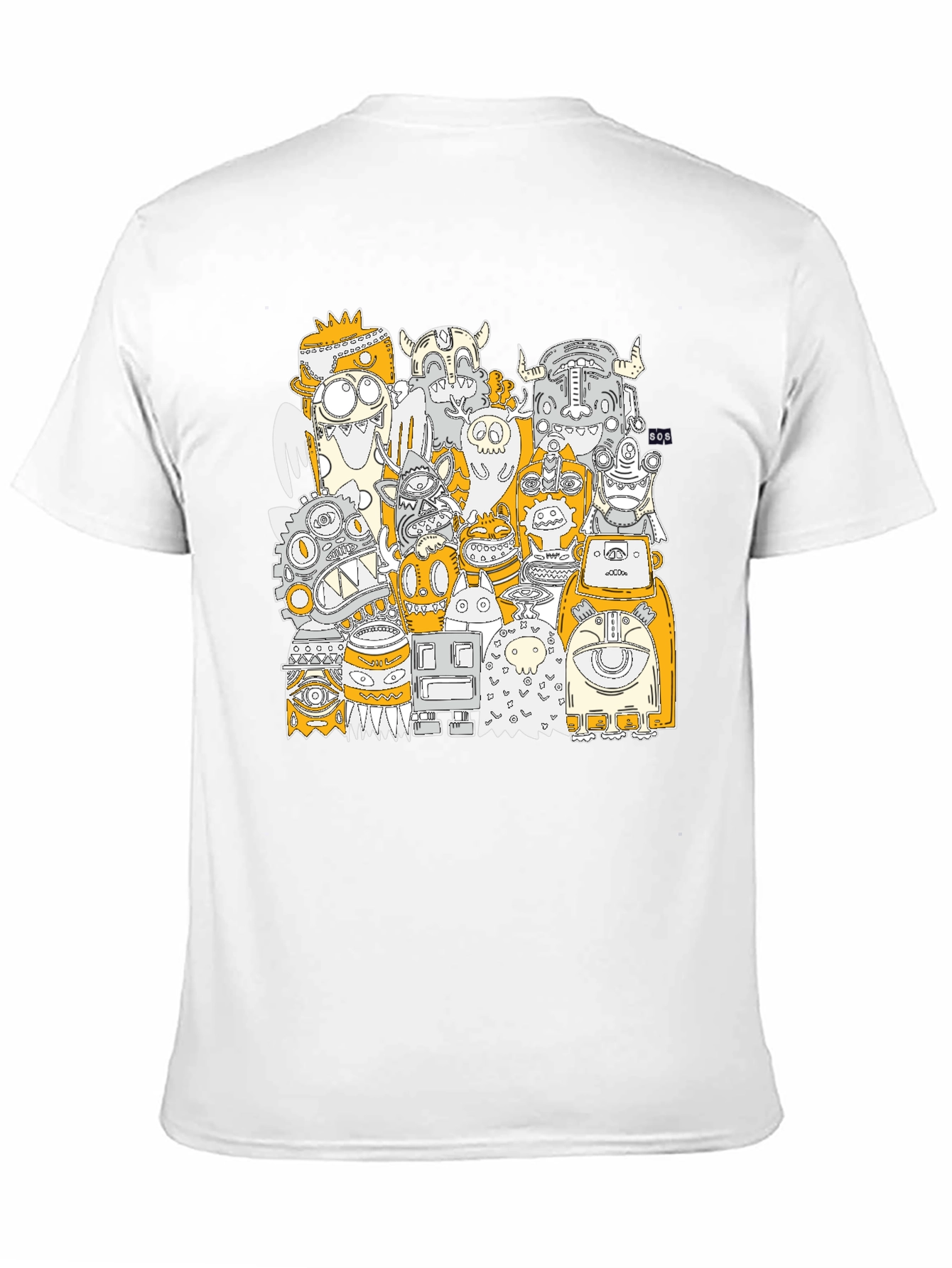 Black Monster Mash Graphic Print Black T-Shirt view 11