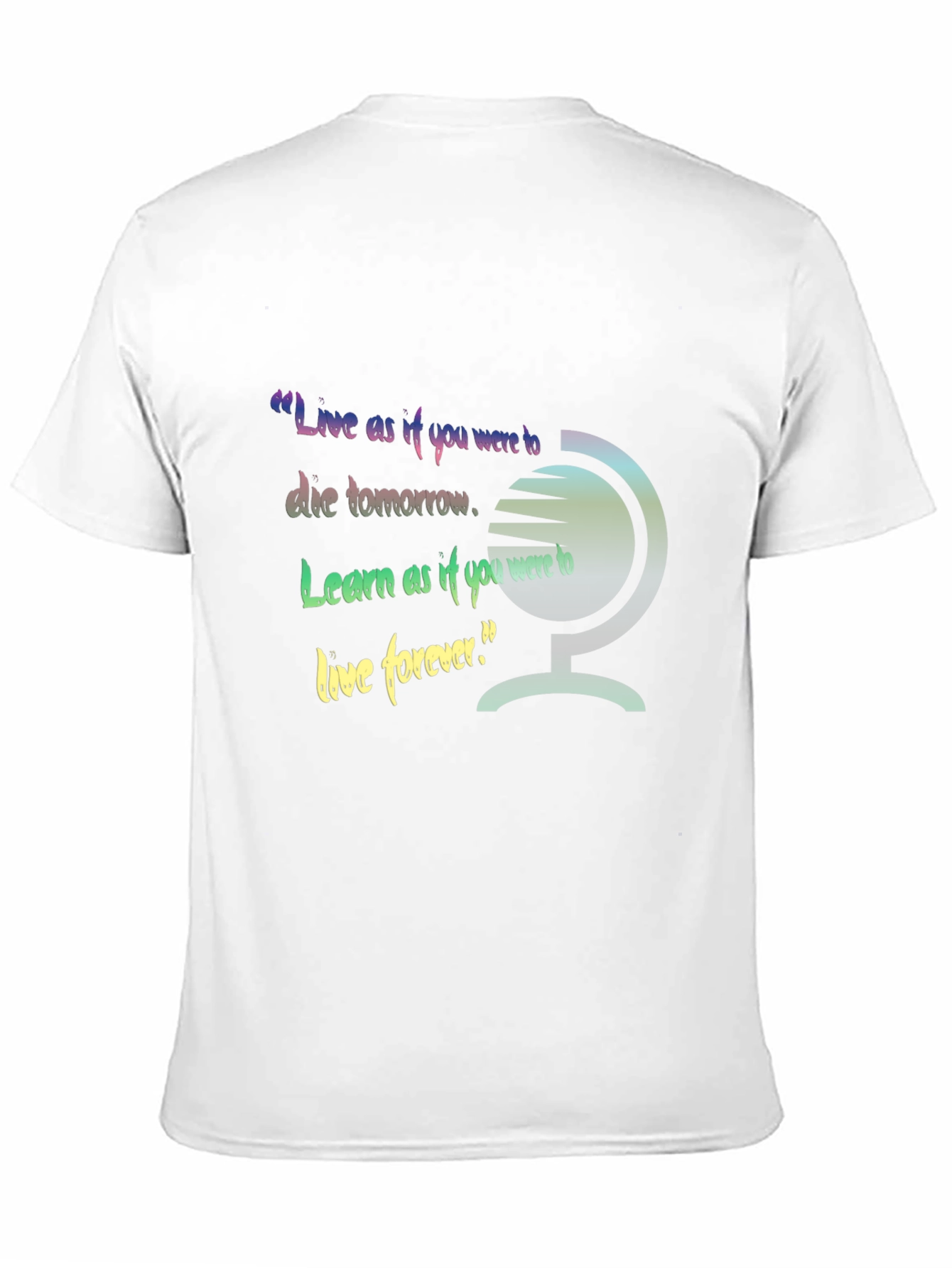 Black Inspirational Globe Graphic Tee view 11