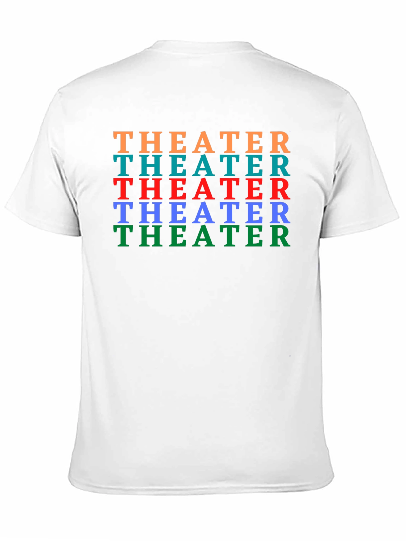 Black Theater Colorful Text T-Shirt view 11