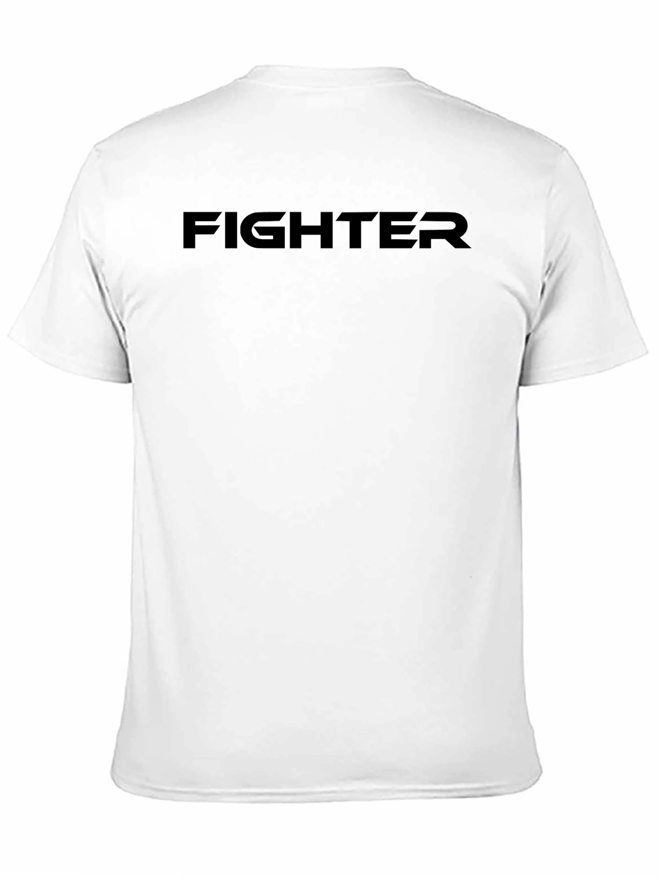 Black FIGHTER Black Graphic Tee - Bold Statement Shirt view 11