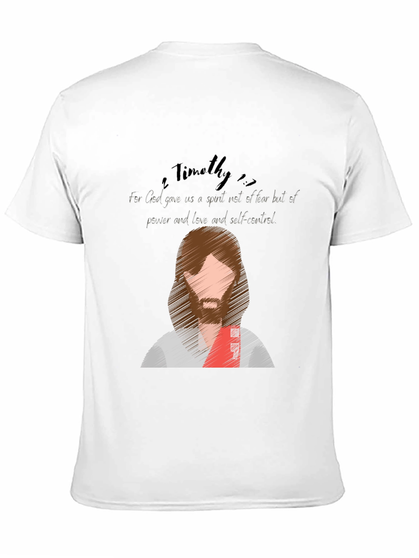 Black Faith-Inspired Tee: 2 Timothy Verse Shirt view 11