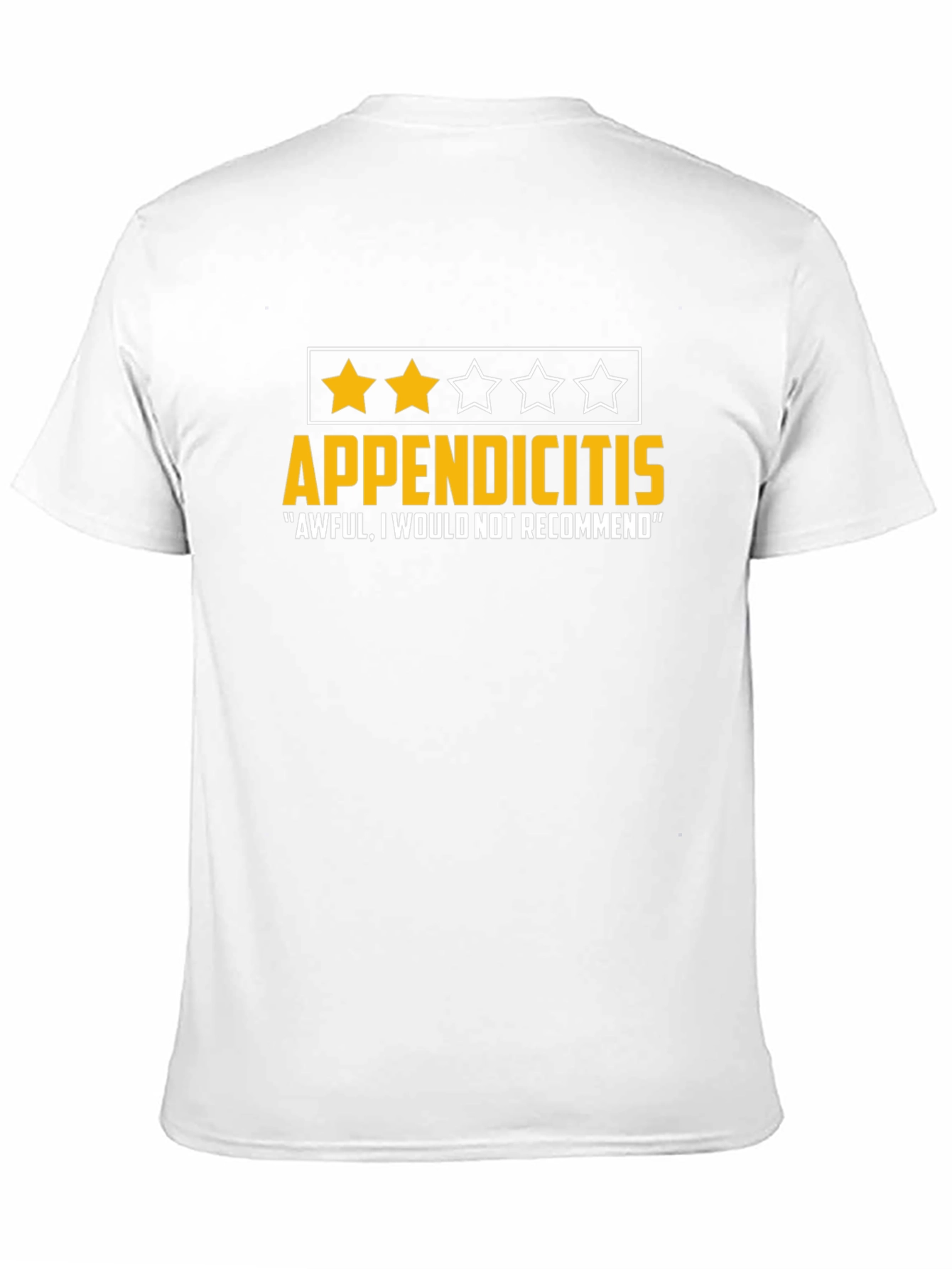 Black Appendicitis Funny T-Shirt - Awful Review Tee view 11