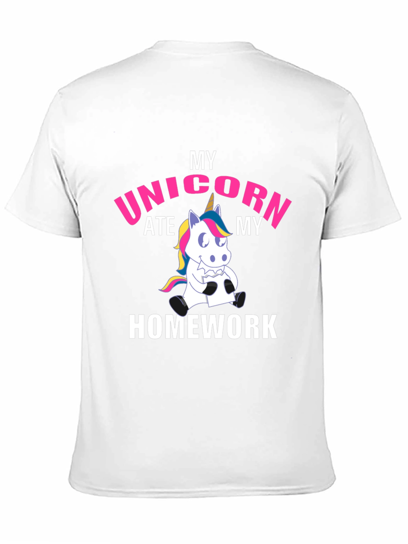 Black My Unicorn Ate My Homework T-Shirt view 11