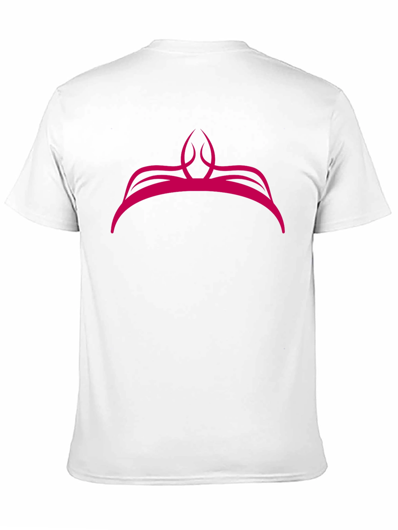 Black Men's Black Tee with Pink Crown Graphic view 11