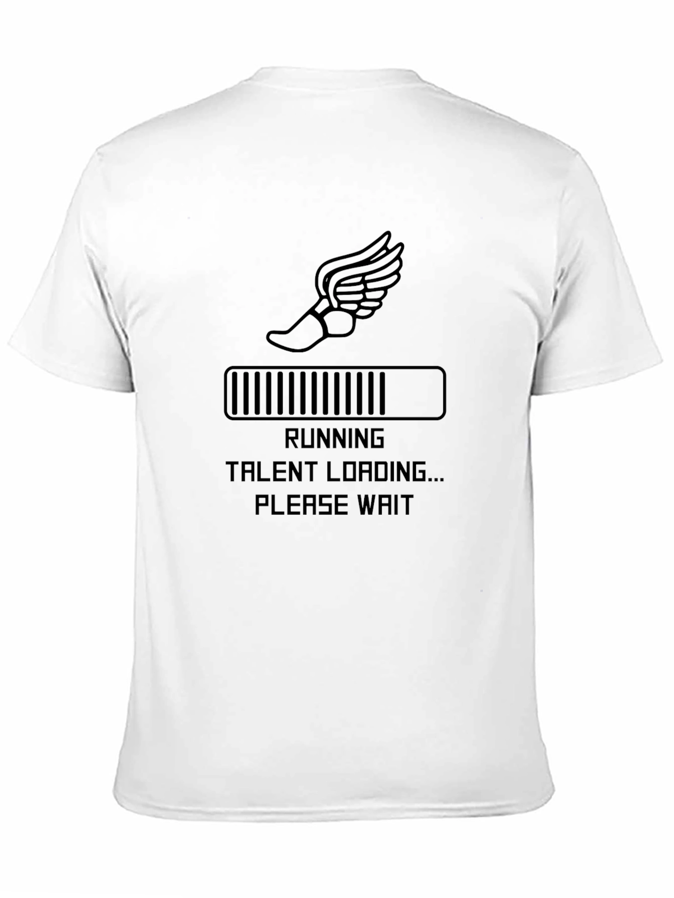 Black Running Talent Loading Men's Black T-Shirt view 11