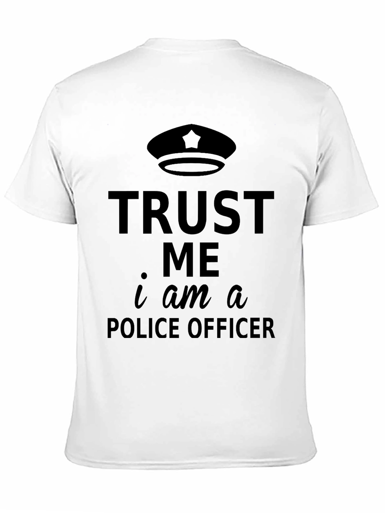 Black Trust Me I'm A Police Officer T-Shirt - Black view 11