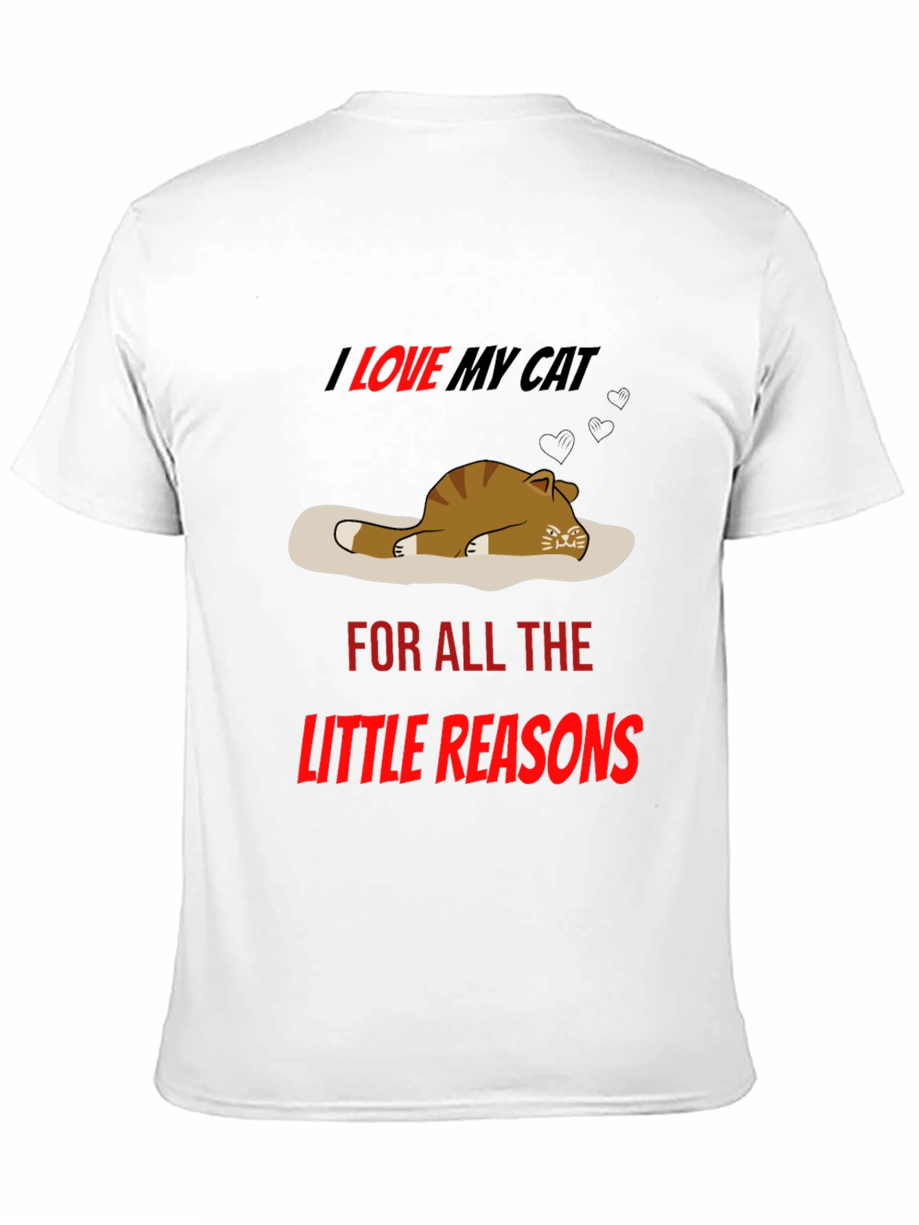 Black I Love My Cat T-Shirt view 11