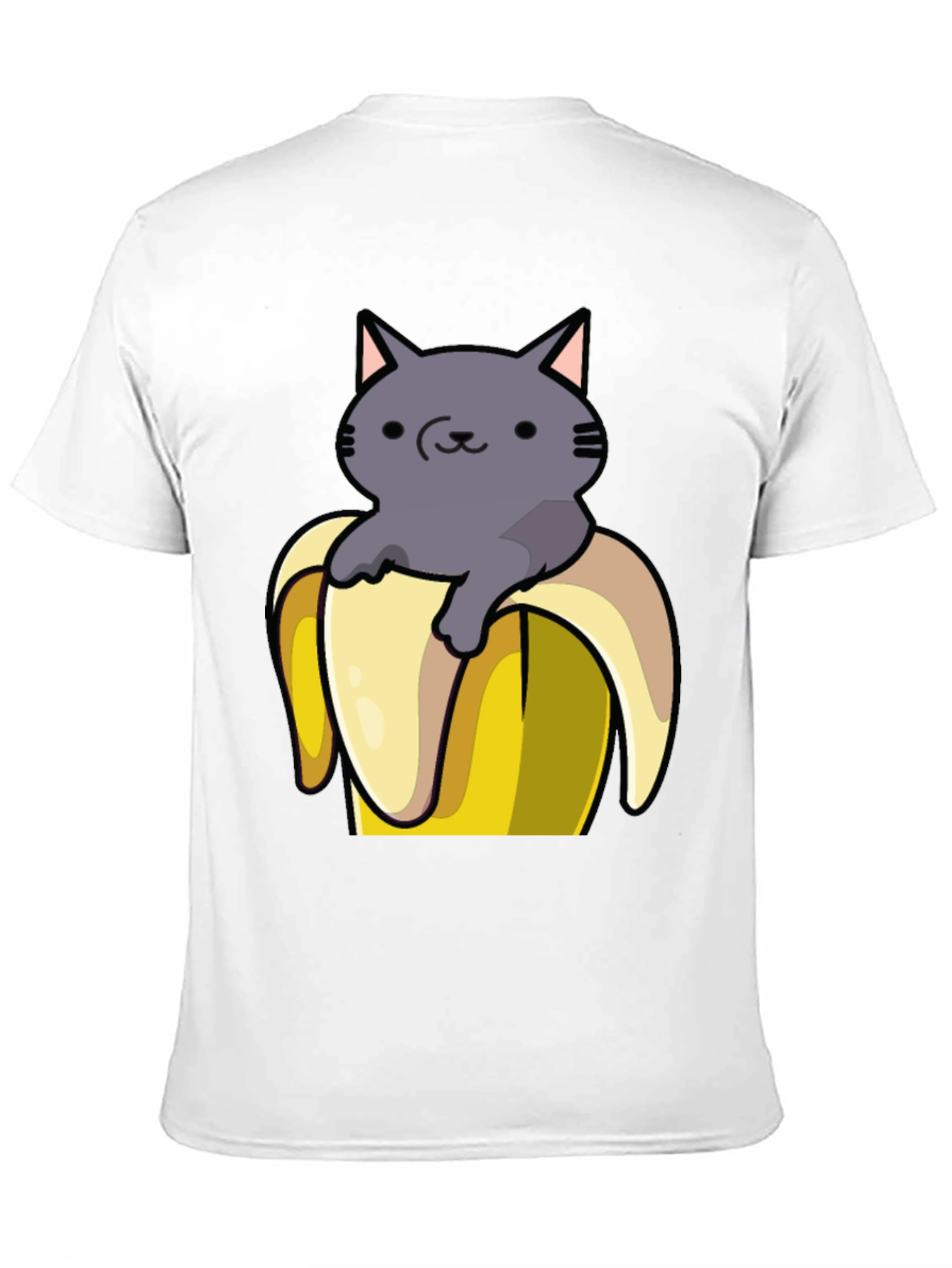 Black Cat in Banana T-Shirt - Funny Graphic Tee view 11