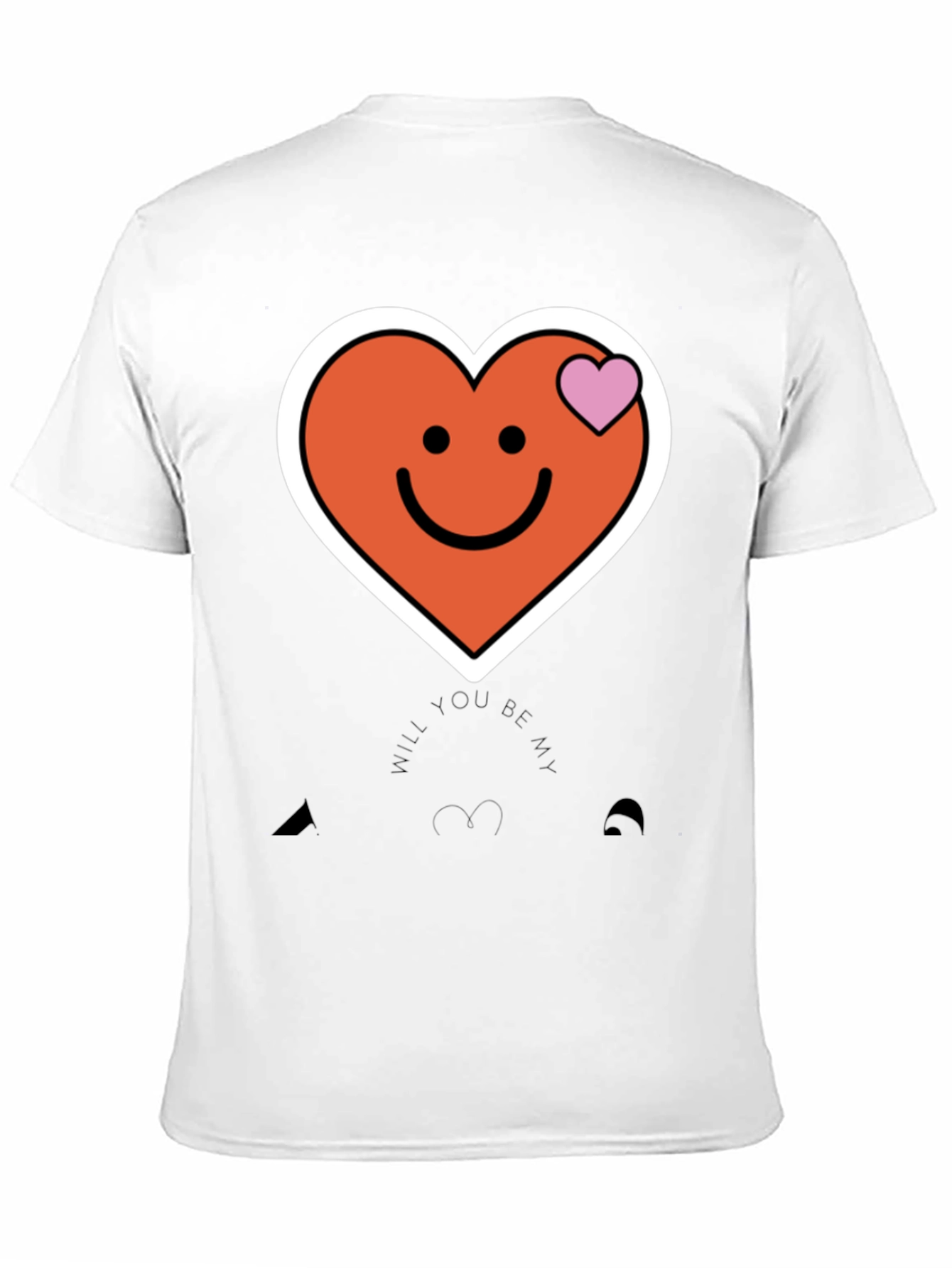 Black Heart Smiley Face Graphic Tee view 11