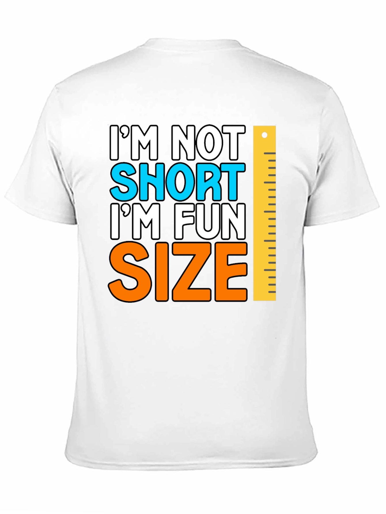 Black Fun Size T-Shirt - Humorous Short Joke view 11