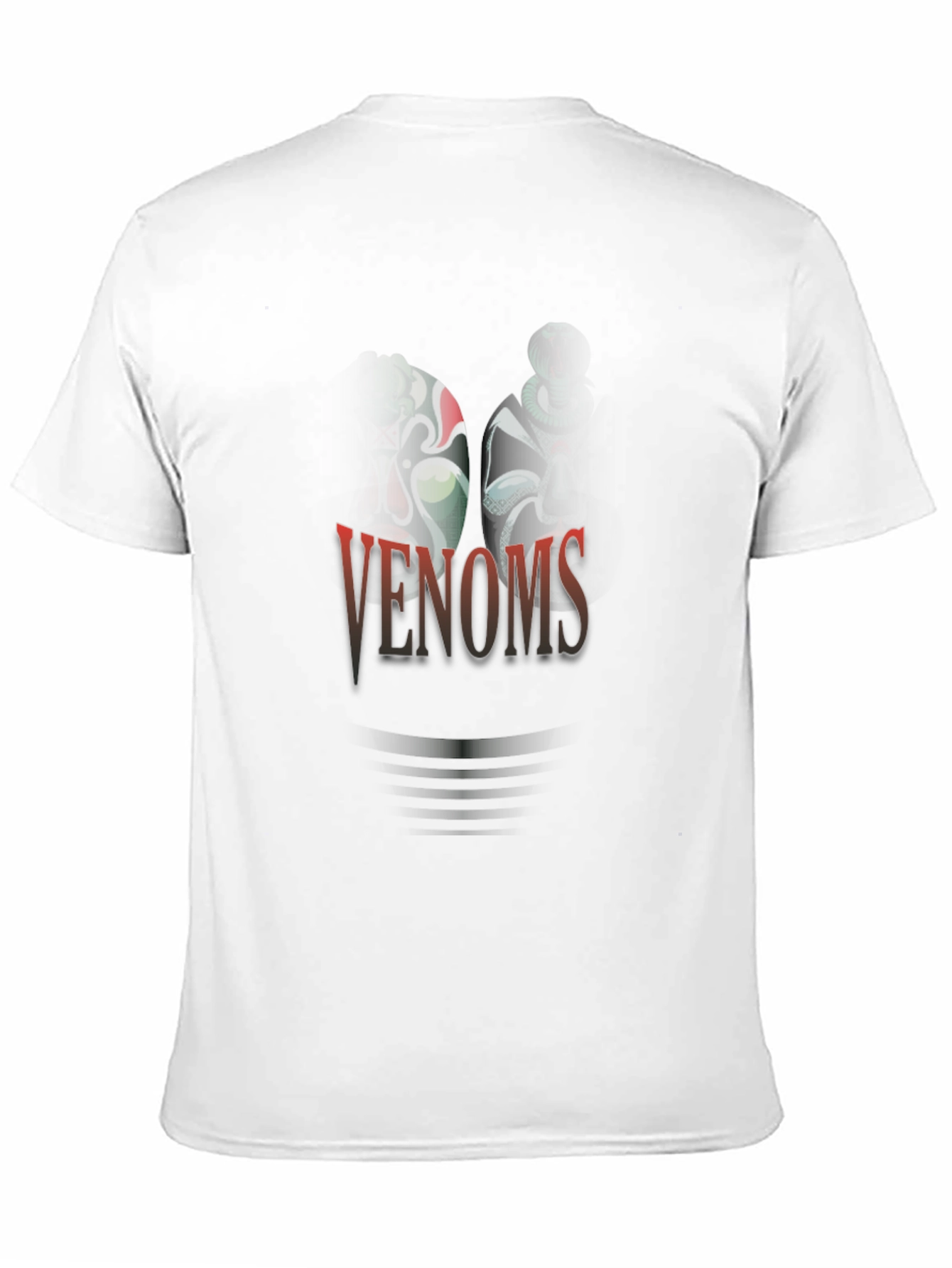 Black Venoms T-Shirt - Unique Design, Black Cotton Tee view 11
