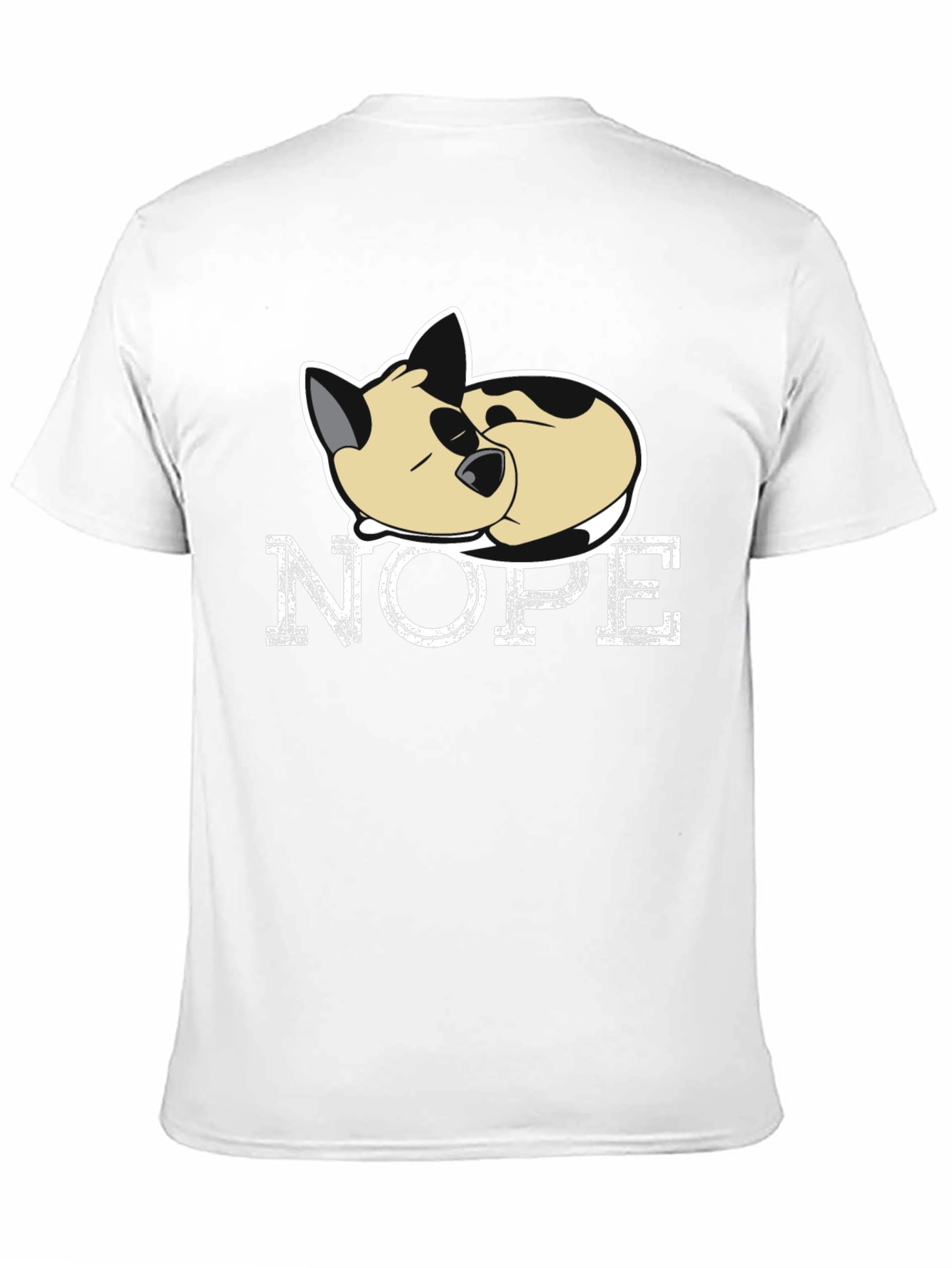 Black Nope Cat T-Shirt - Funny Lazy Cat Tee view 11