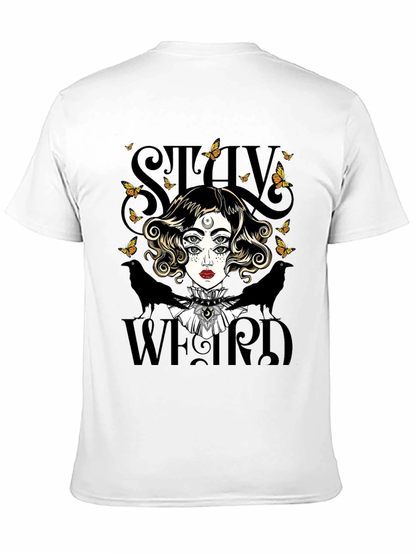 Black Stay Weird Graphic Tee - Unique & Stylish view 11