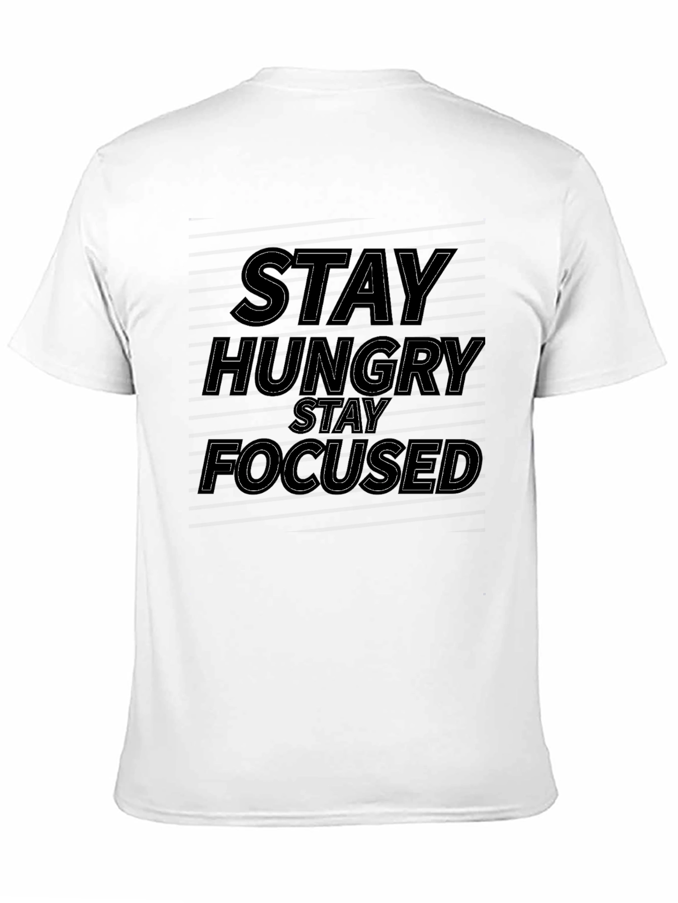 Black Stay Hungry Stay Focused Black Graphic Tee view 11