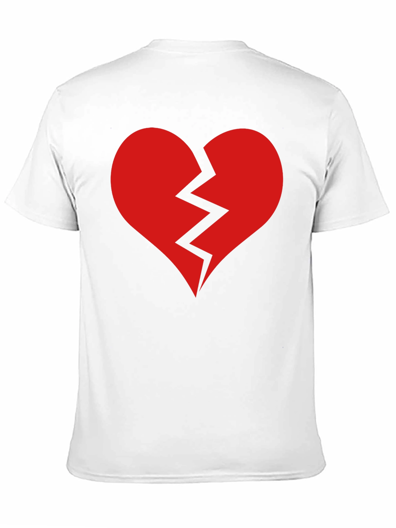 Black Broken Heart Graphic Tee - Black Cotton T-Shirt view 11