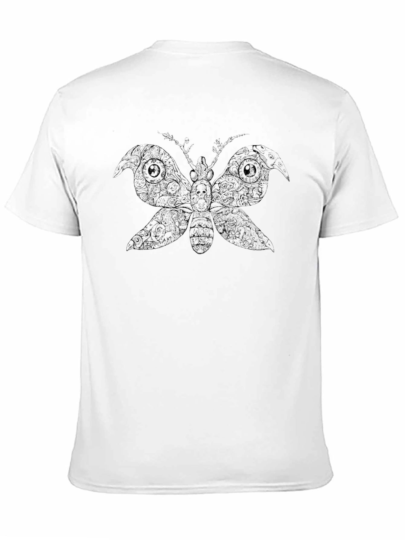 Black Dark Butterfly Graphic Tee - Men's Casual Style view 11