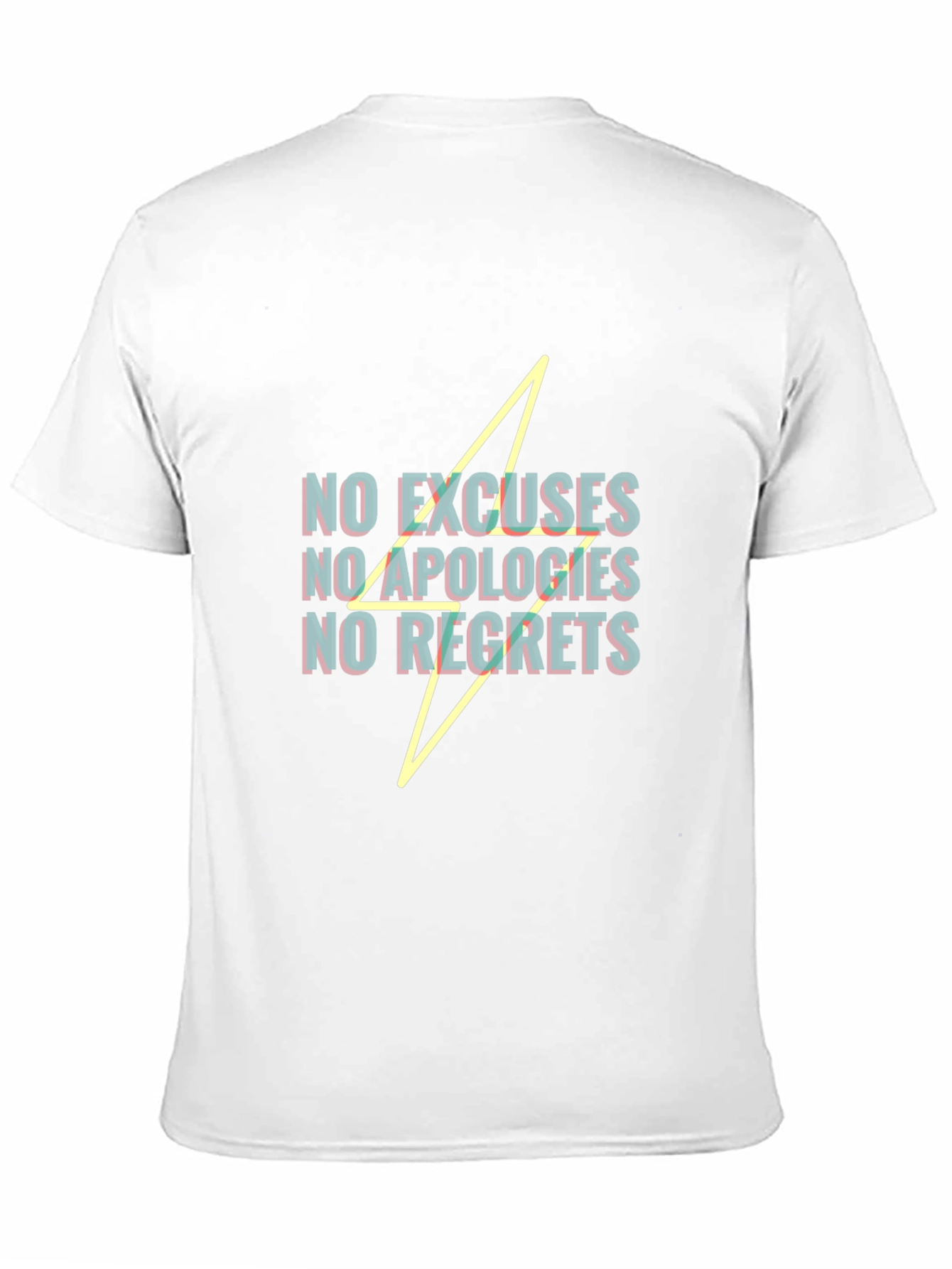 Black No Excuses Graphic Print Black T-Shirt view 11