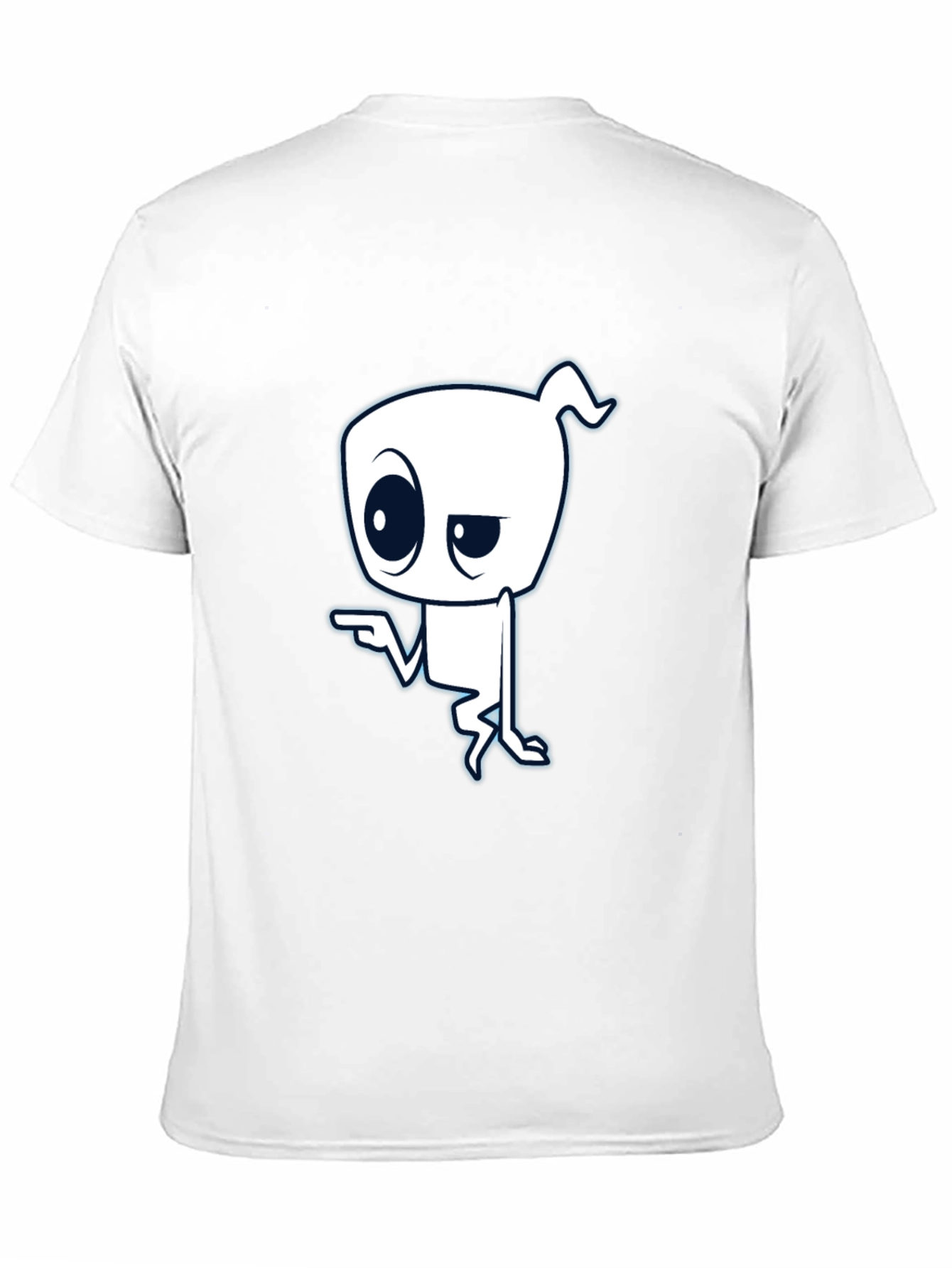 Black Cool Ghost Graphic Black T-Shirt view 11