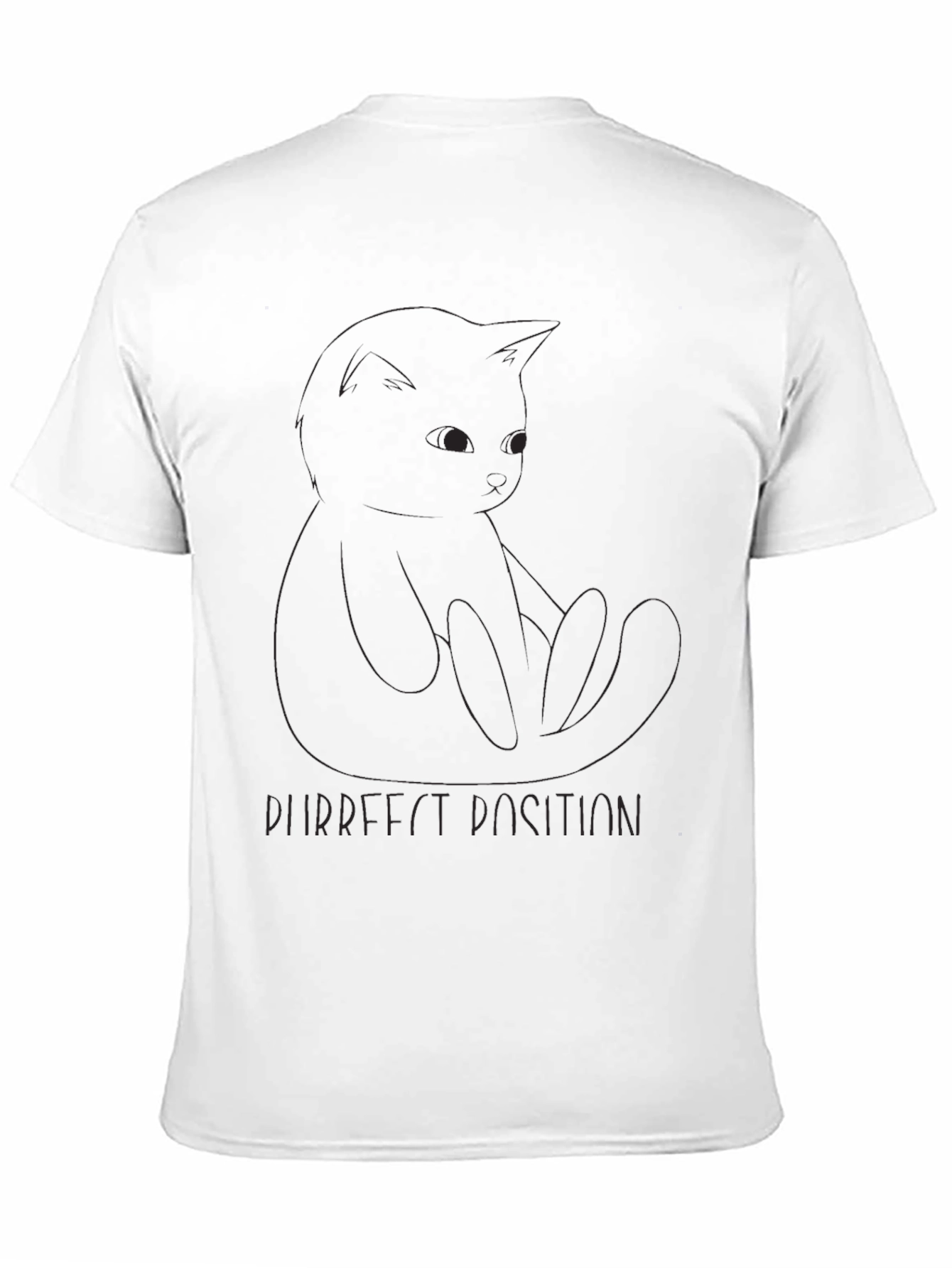 Black Purrfect Position Black T-Shirt view 11