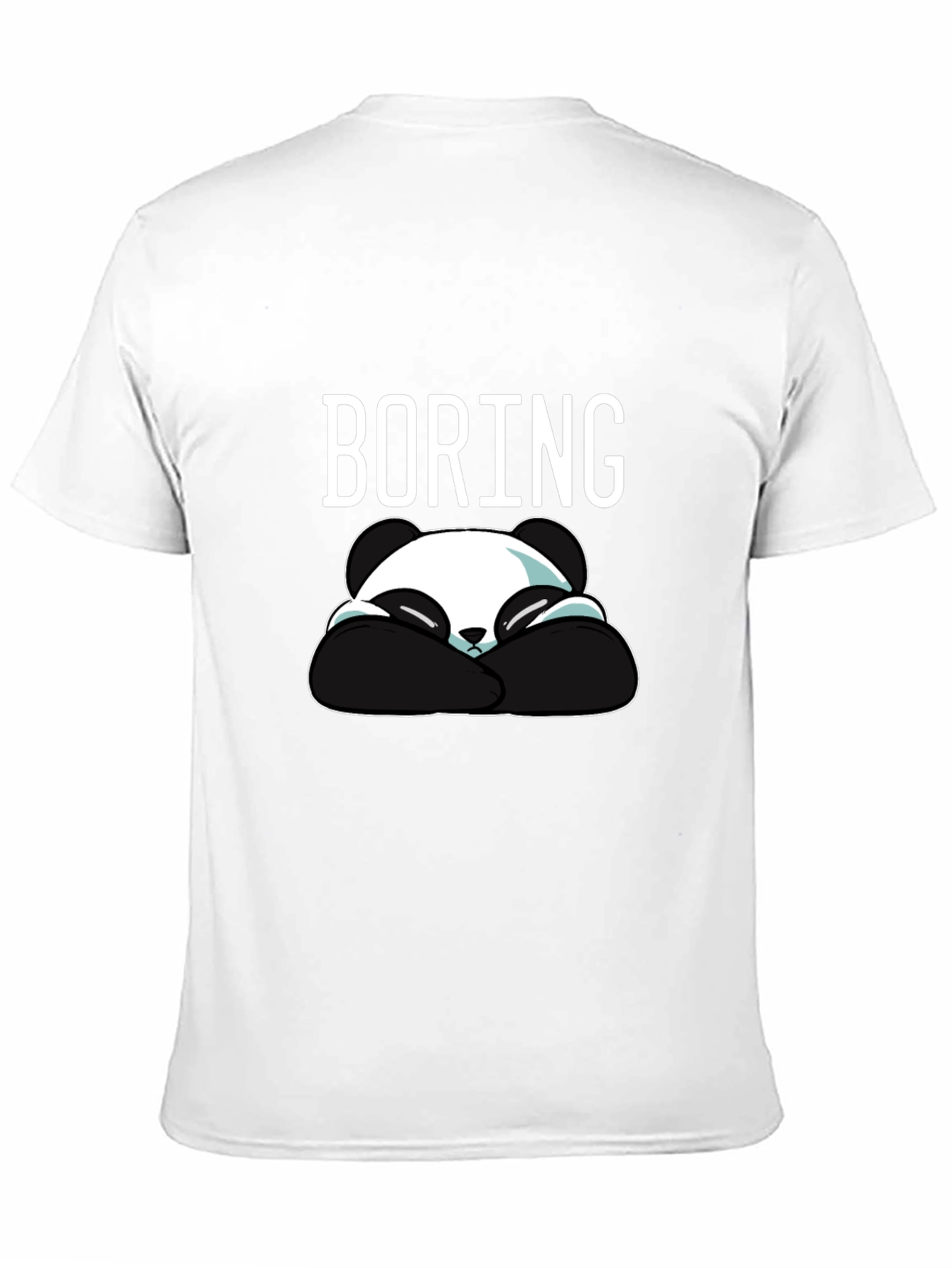 Black Boring Panda Graphic T-Shirt - Soft Cotton Tee view 11