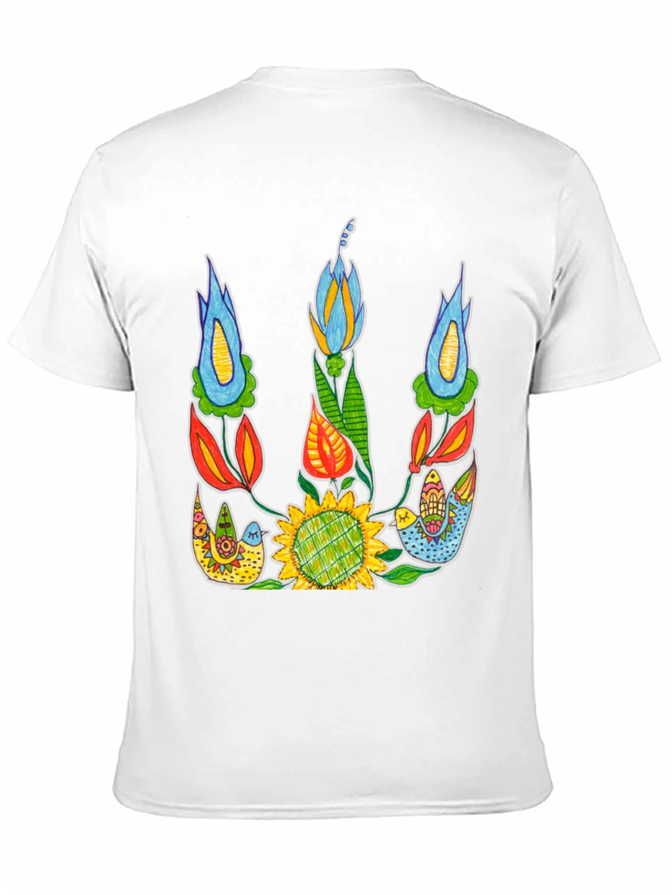 Black Ukrainian Floral Graphic Tee view 11