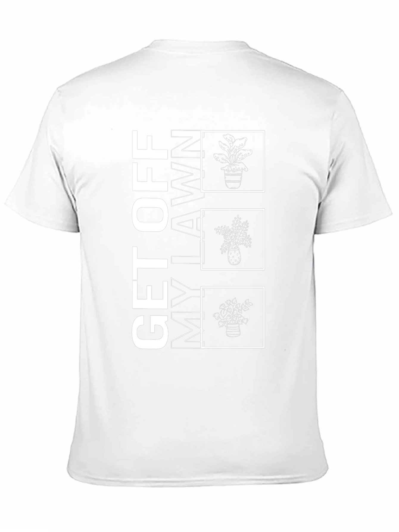 Black Get Off My Lawn Plant T-Shirt view 11