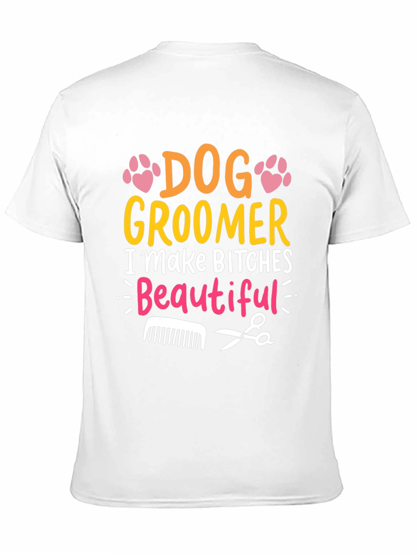 Black Dog Groomer Funny T-Shirt view 11