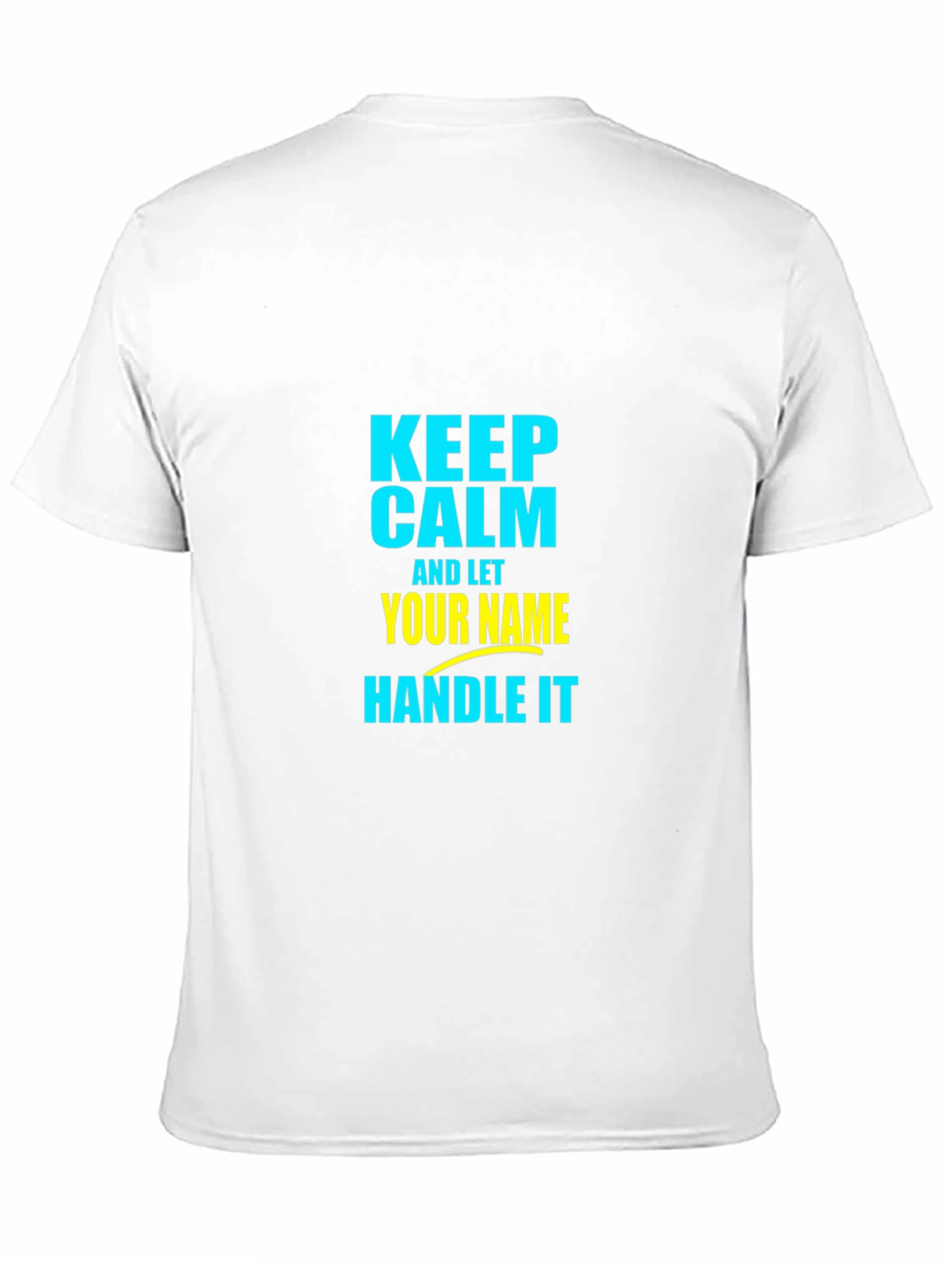 Black Keep Calm T-Shirt - Personalized Name Handle It view 11