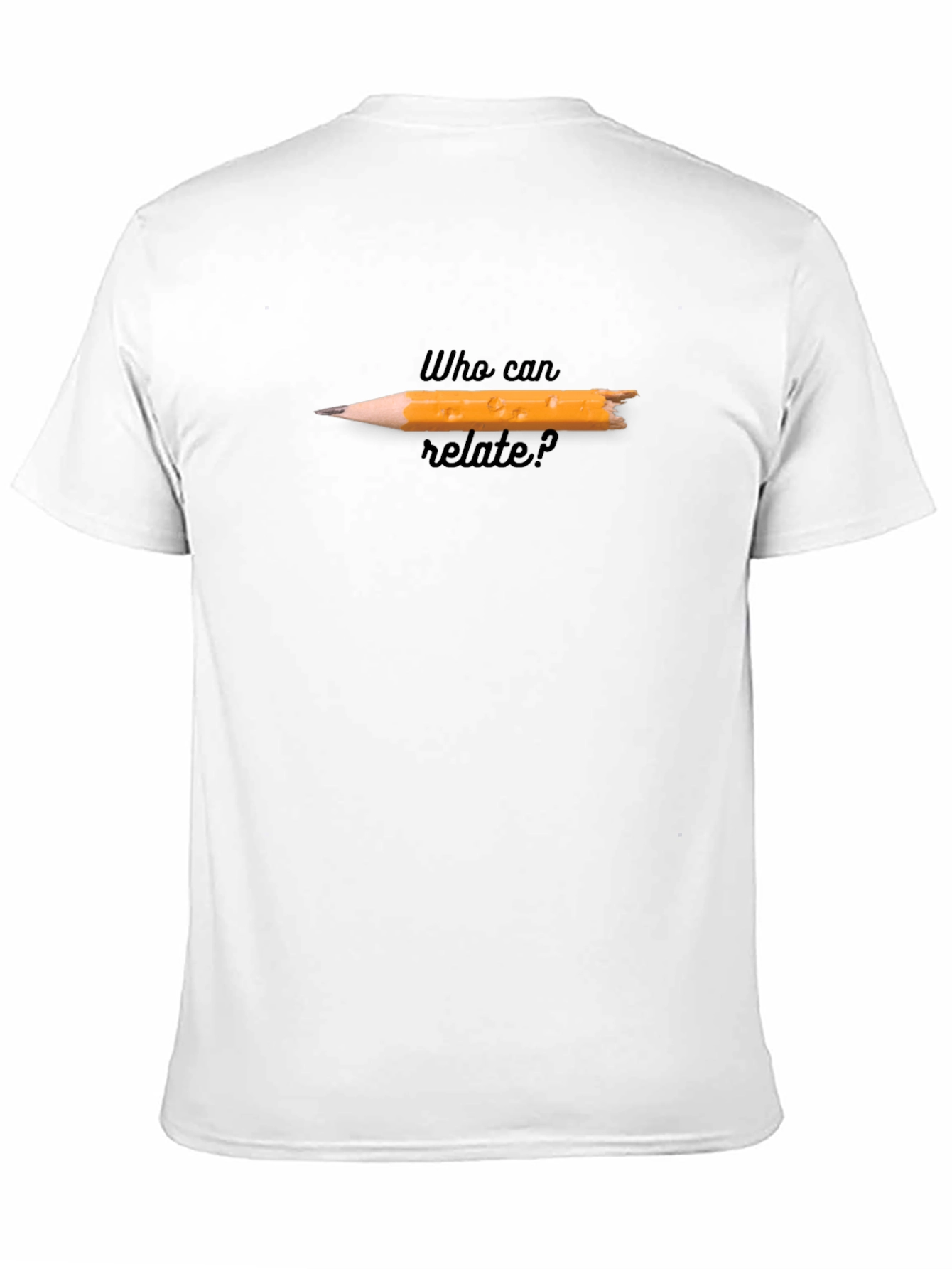 Black Relatable Bitten Pencil Graphic Tee - Black view 11