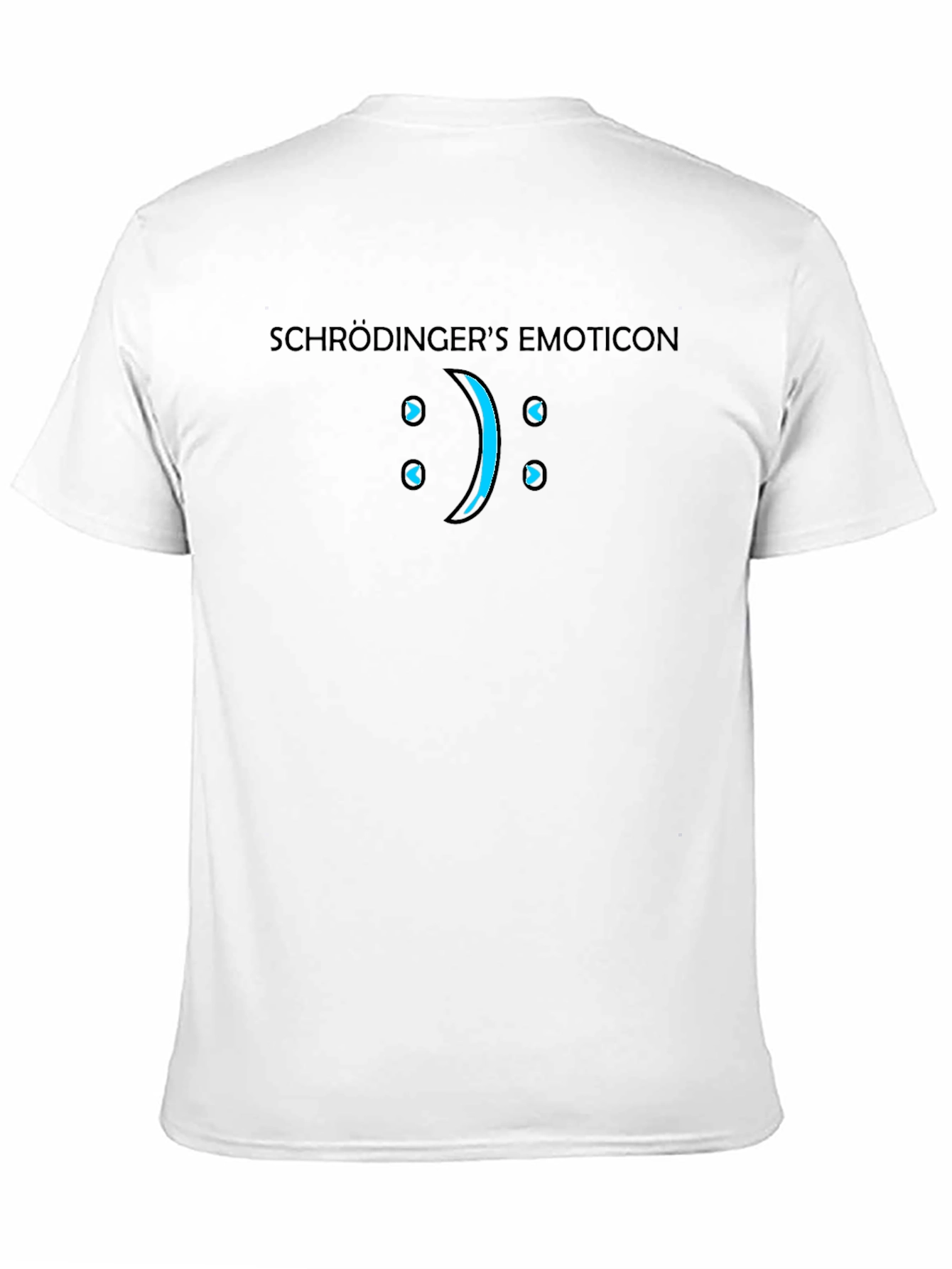 Black Schrödinger's Emoticon T-Shirt - Funny Science Tee view 11