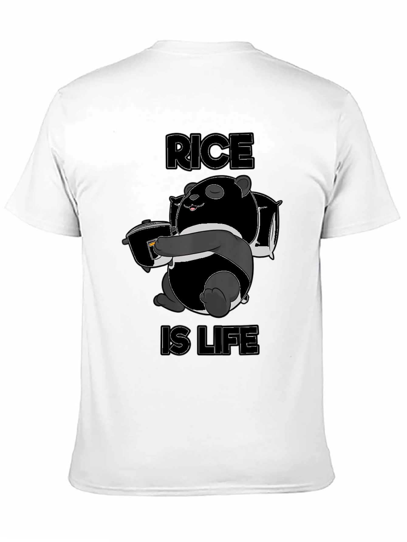 Black Rice is Life Panda Graphic T-Shirt view 11