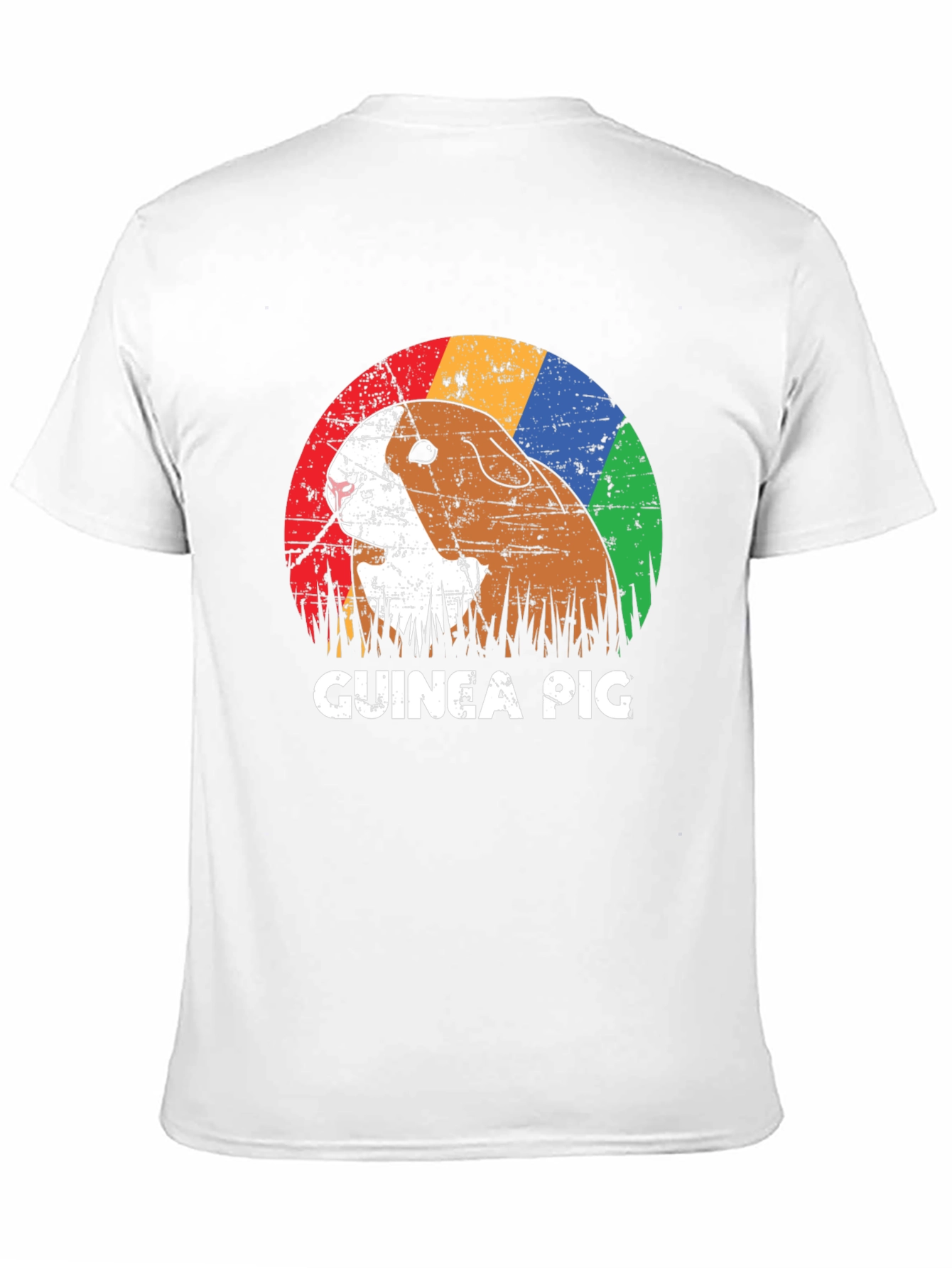 Black Retro Guinea Pig Graphic T-Shirt - Unisex view 11