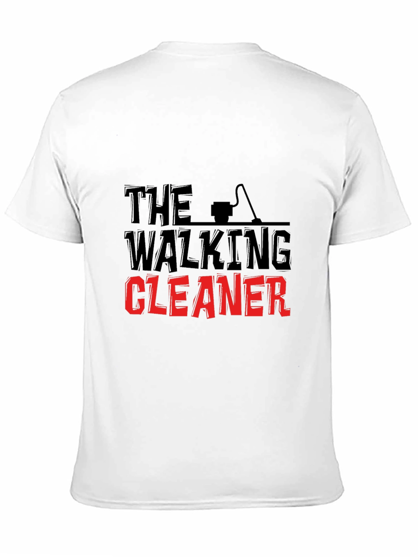 Black The Walking Cleaner Graphic T-Shirt view 11