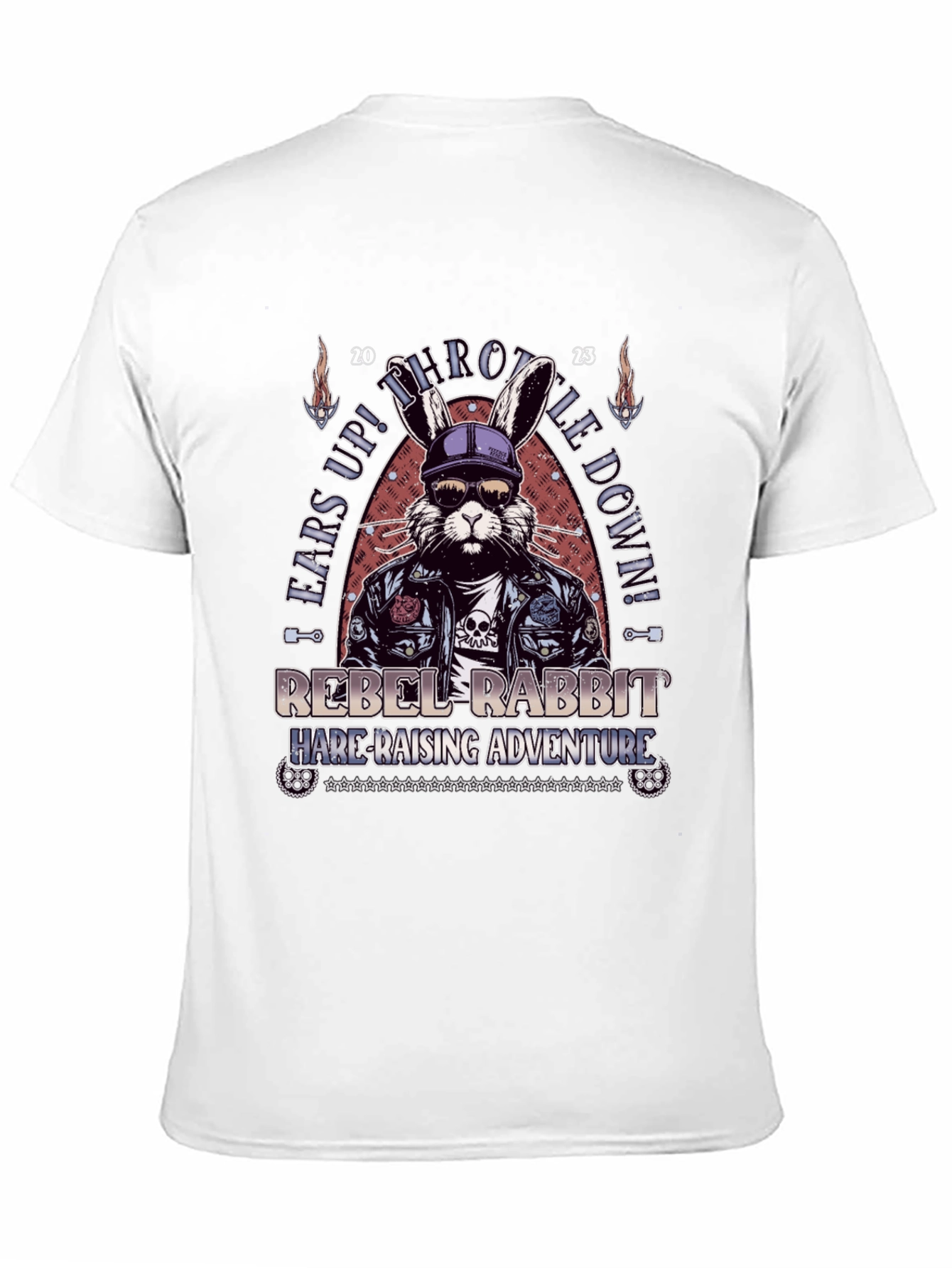 Black Rebel Rabbit T-Shirt: Hare-Raising Adventure Tee view 11