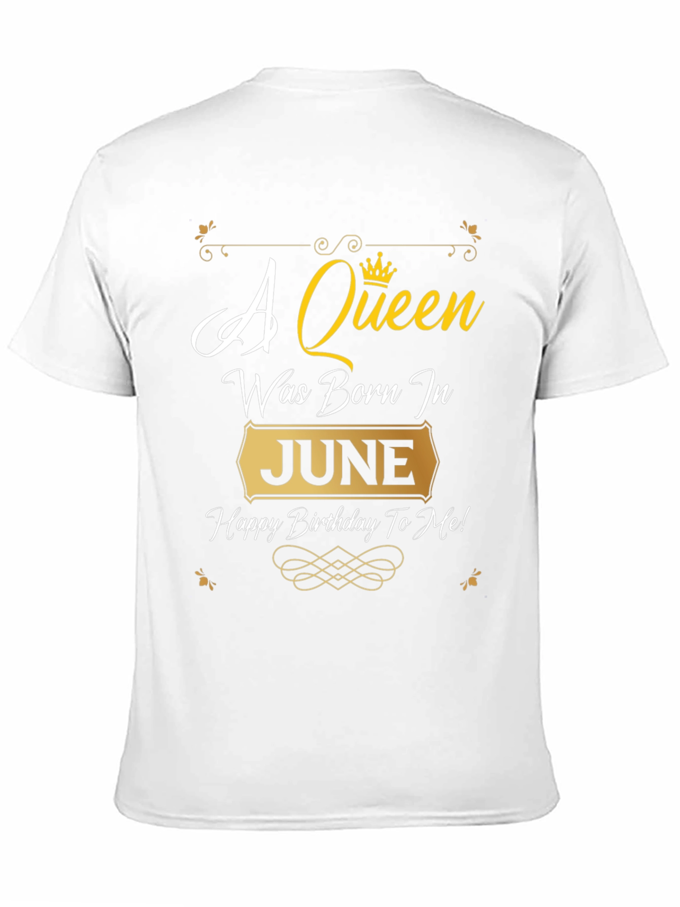 Black A Queen Was Born In June Birthday T-Shirt view 11