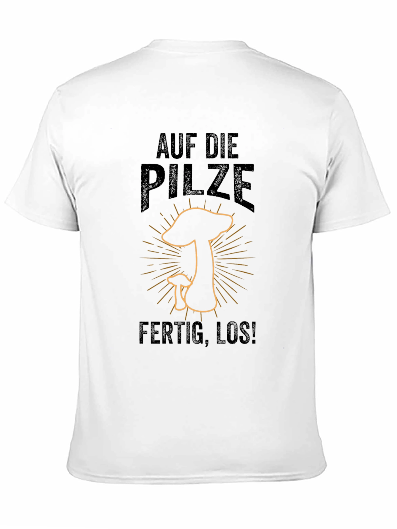 Black Auf Die Pilze - Ready to Hunt Mushrooms T-Shirt view 11