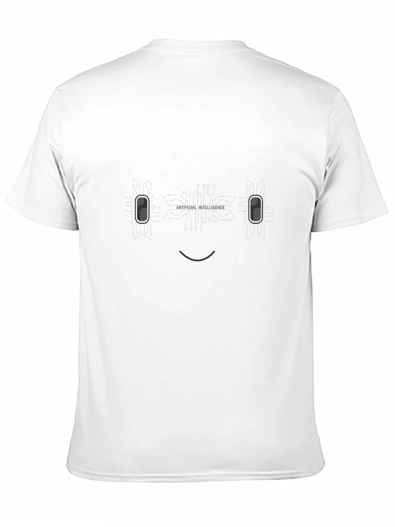 Black Tech Circuit Board Smiley Face Graphic Tee view 11