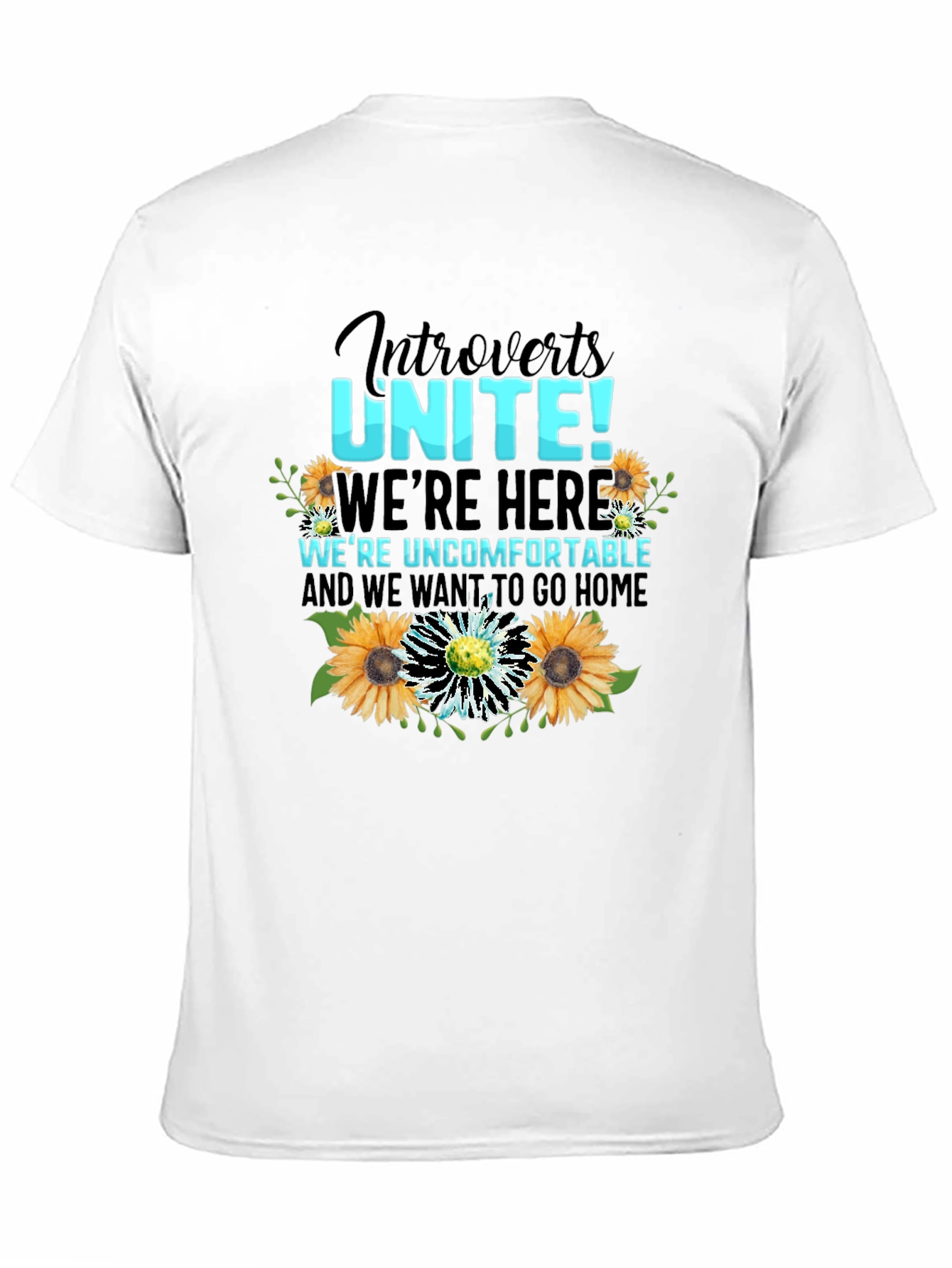 Black Introverts Unite Graphic Tee view 11