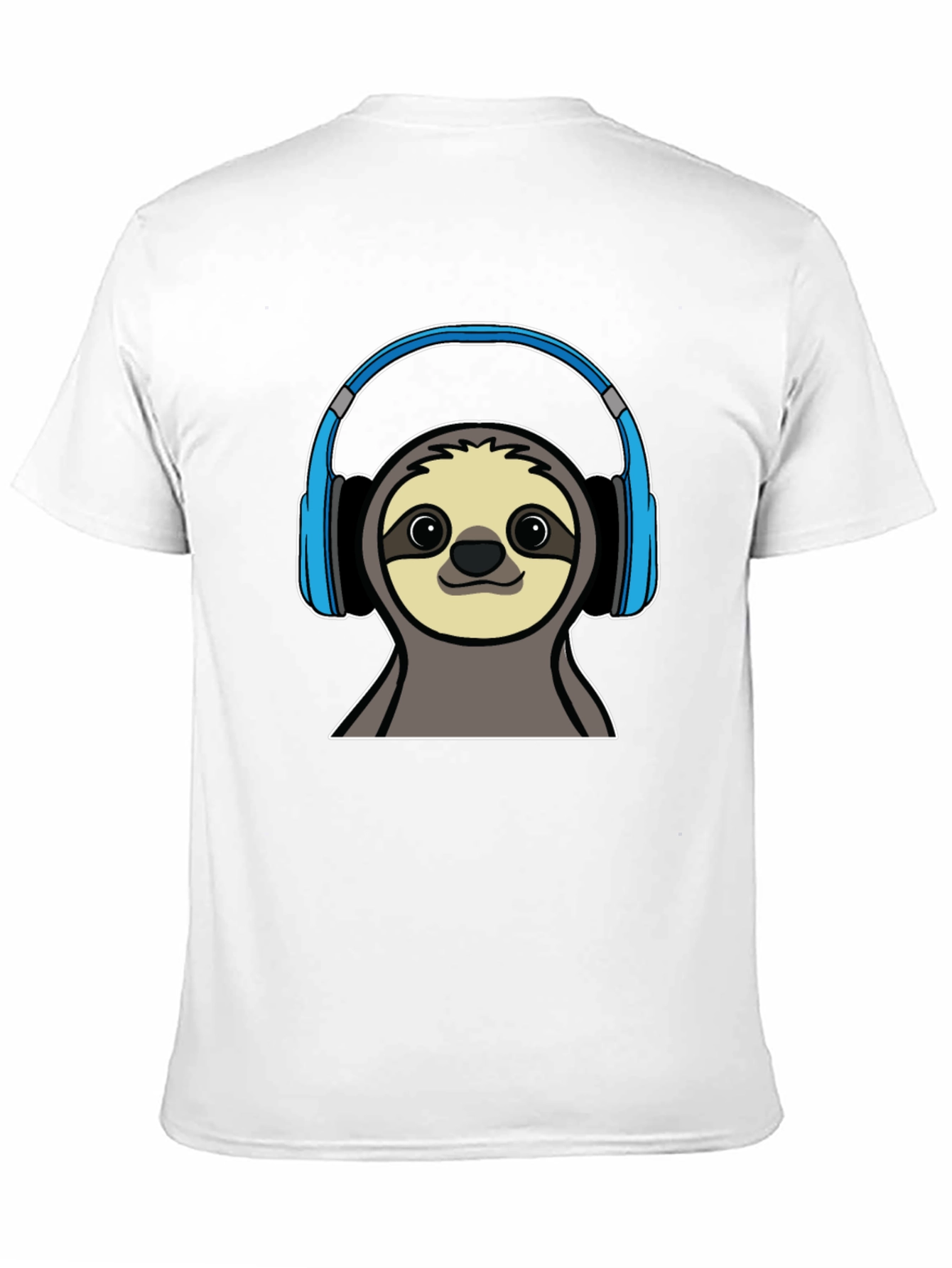 Black Sloth DJ T-Shirt - Cool Animal Graphic Tee view 11