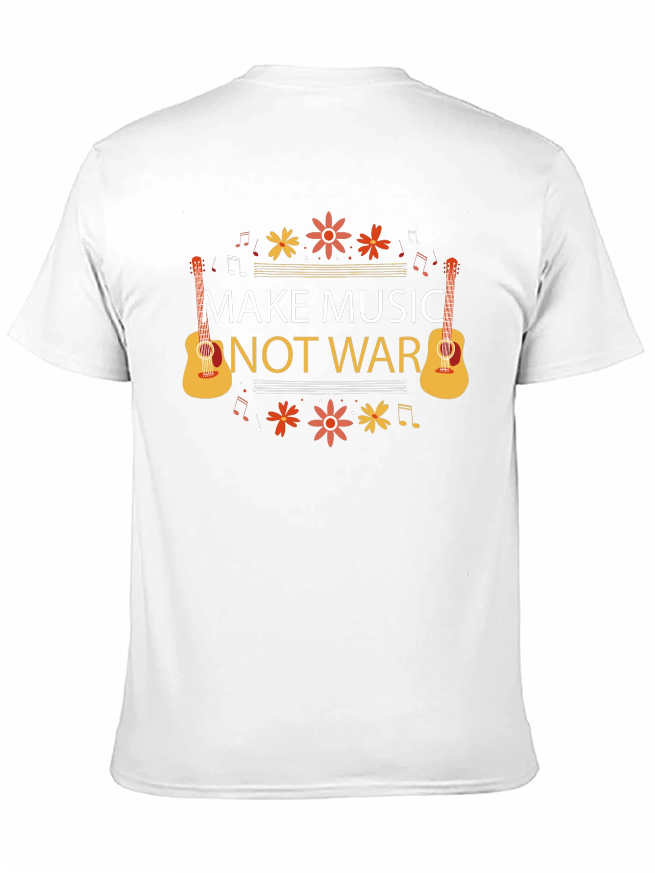 Black Make Music Not War Graphic Tee view 11