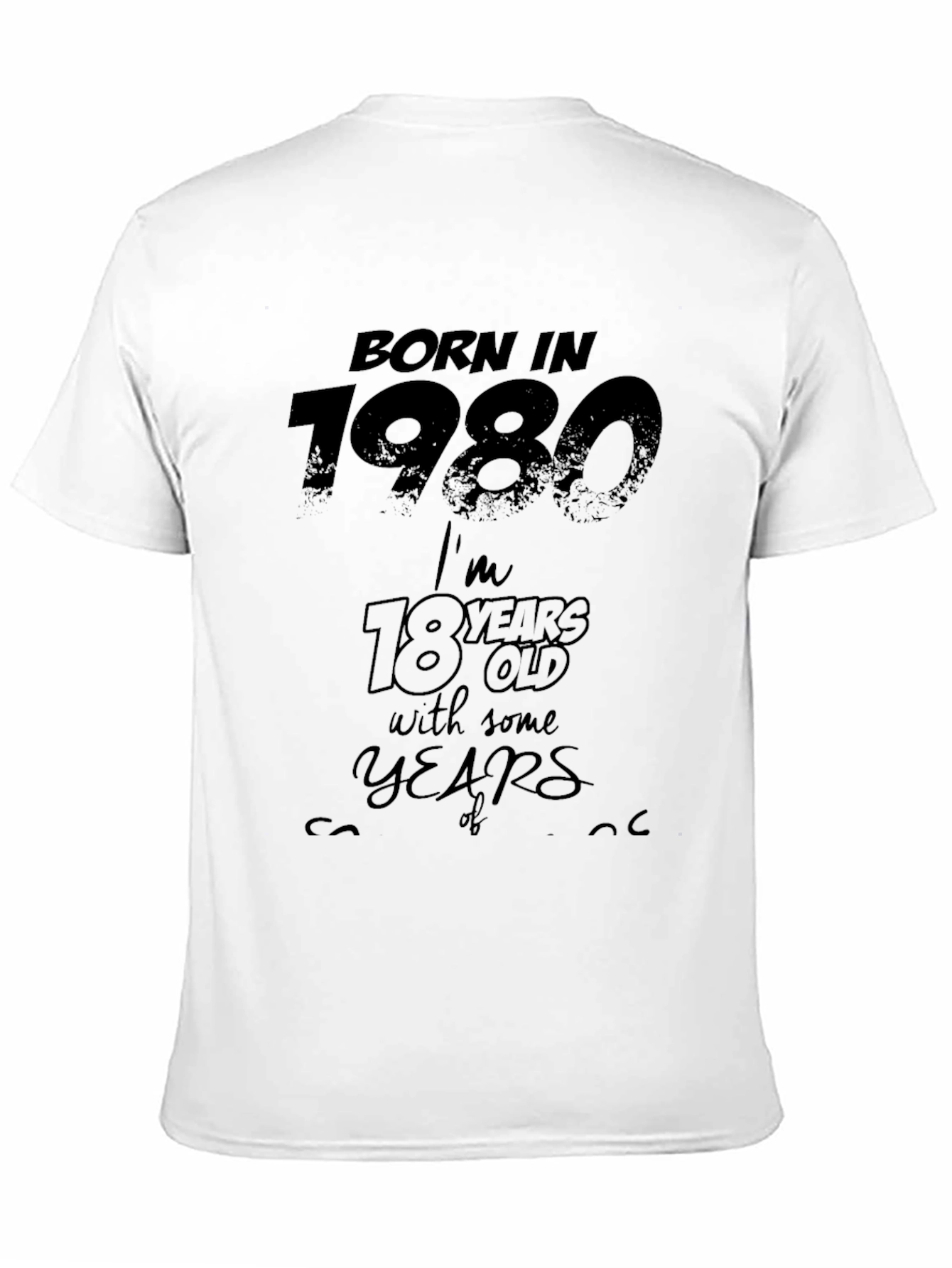 Black Born In 1980 T-Shirt view 11