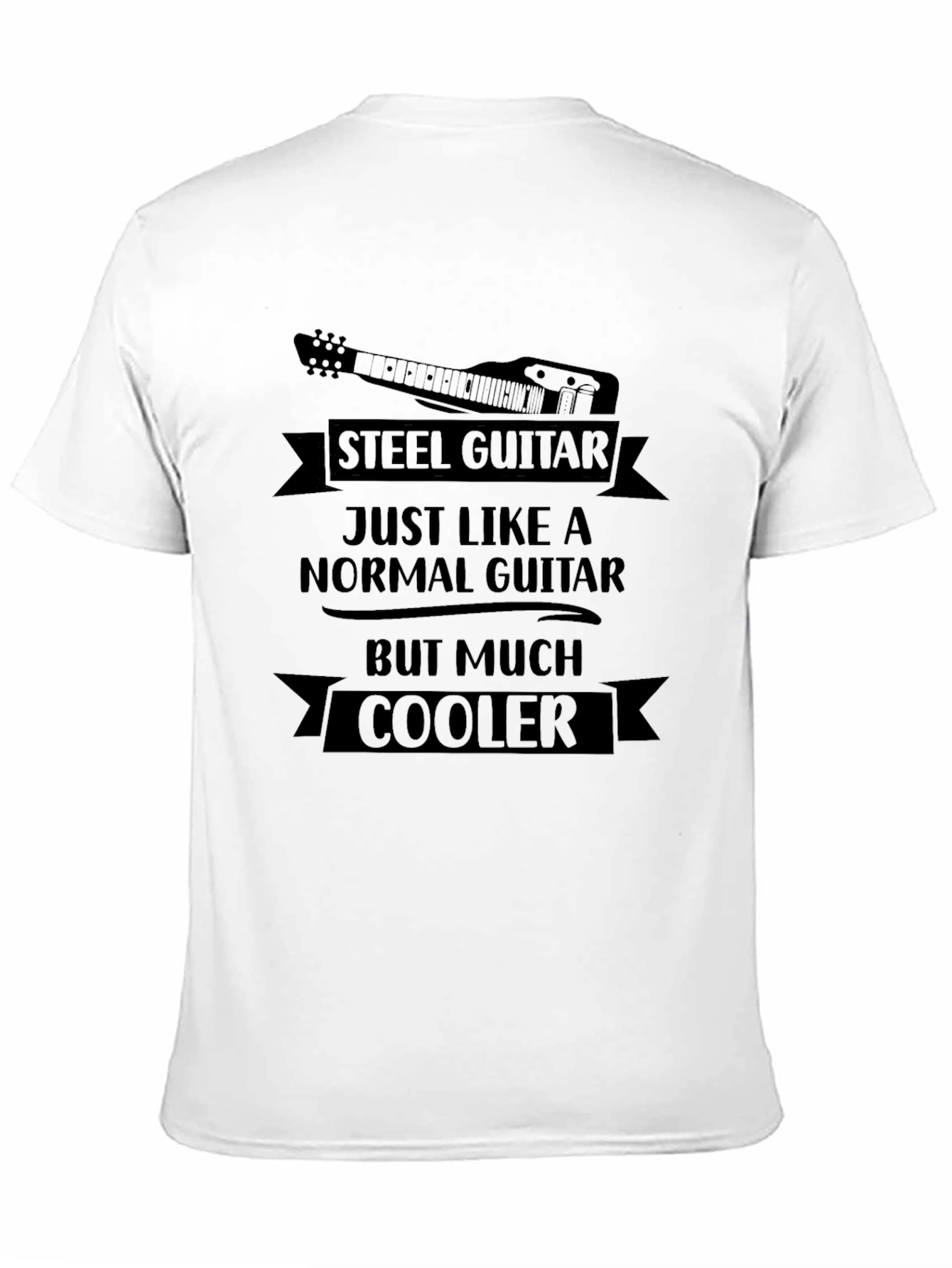 Black Steel Guitar T-Shirt: Just Like a Normal Guitar, But Much Cooler view 11